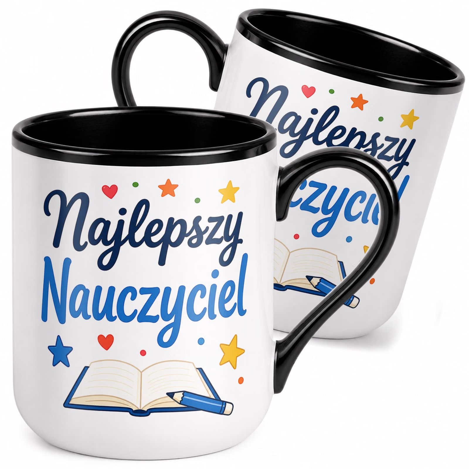 Kubek z nadrukiem Premium Czarny Dzień Nauczyciela Dla Nauczyciela Prezent