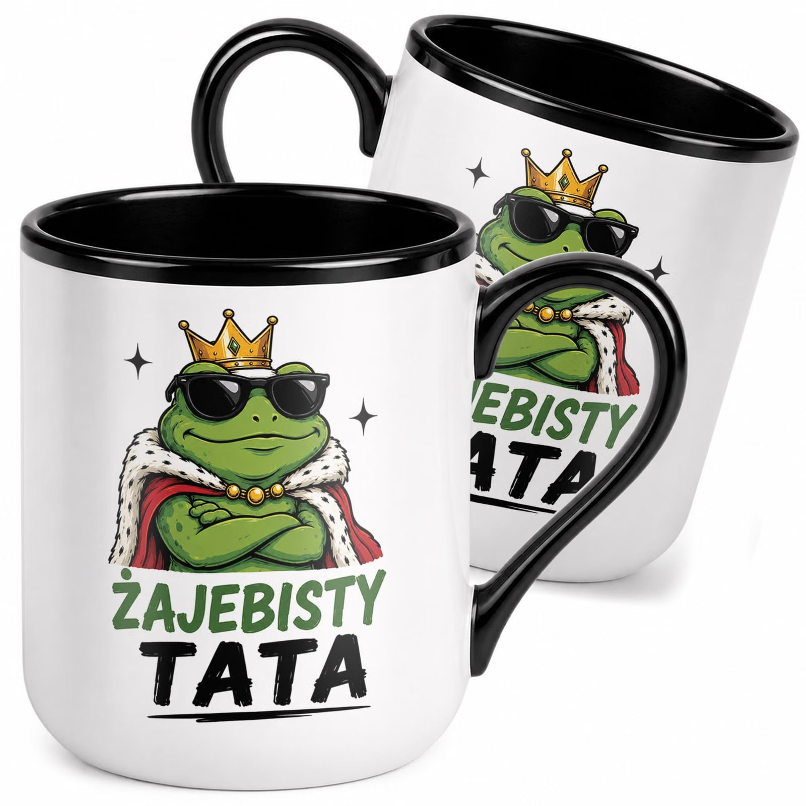 Kubek z nadrukiem Premium Czarny Dla Taty Dzień Ojca Upominek Prezent