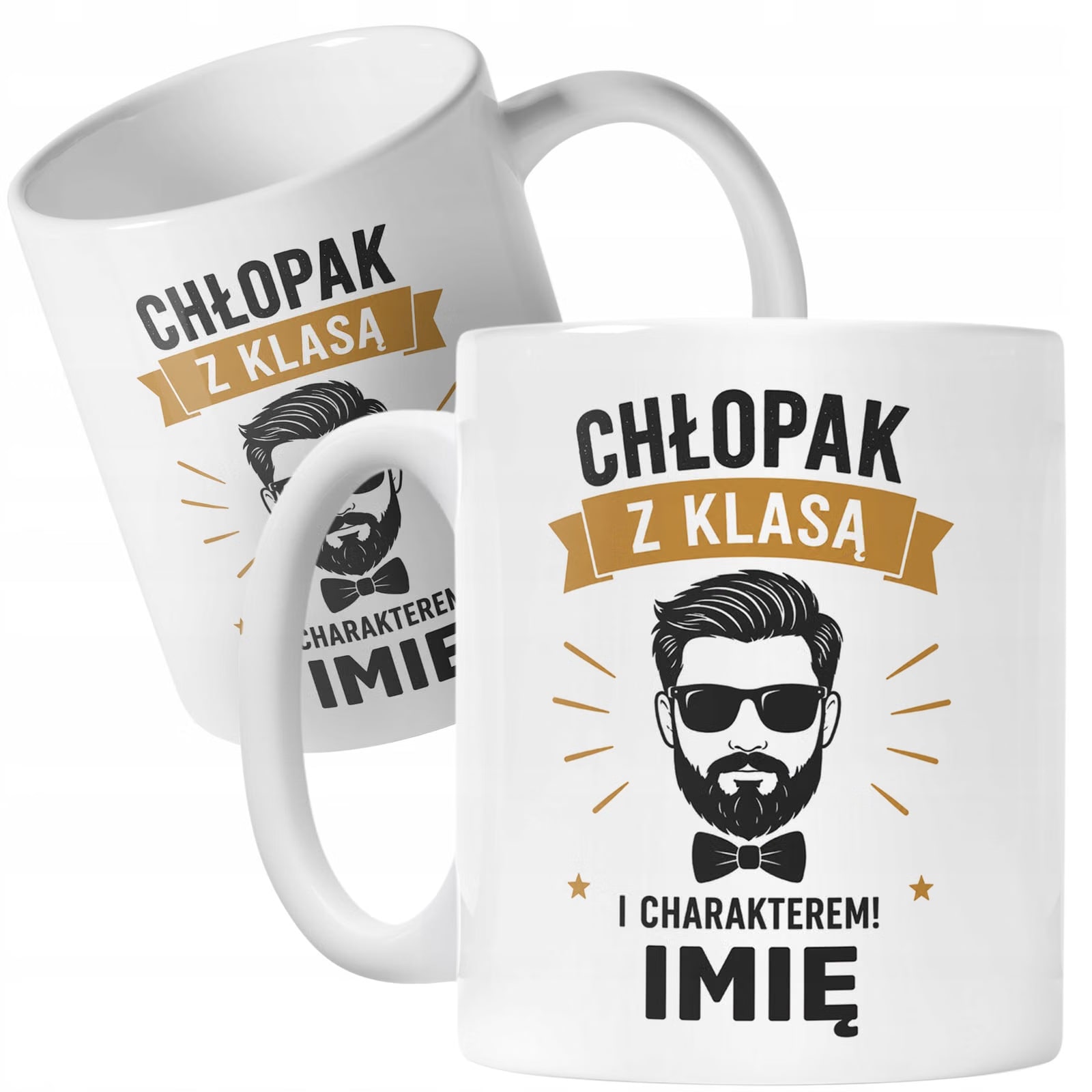 Biały Kubek personalizowany z nadrukiem Dzień Chłopaka Dla Mężczyzny