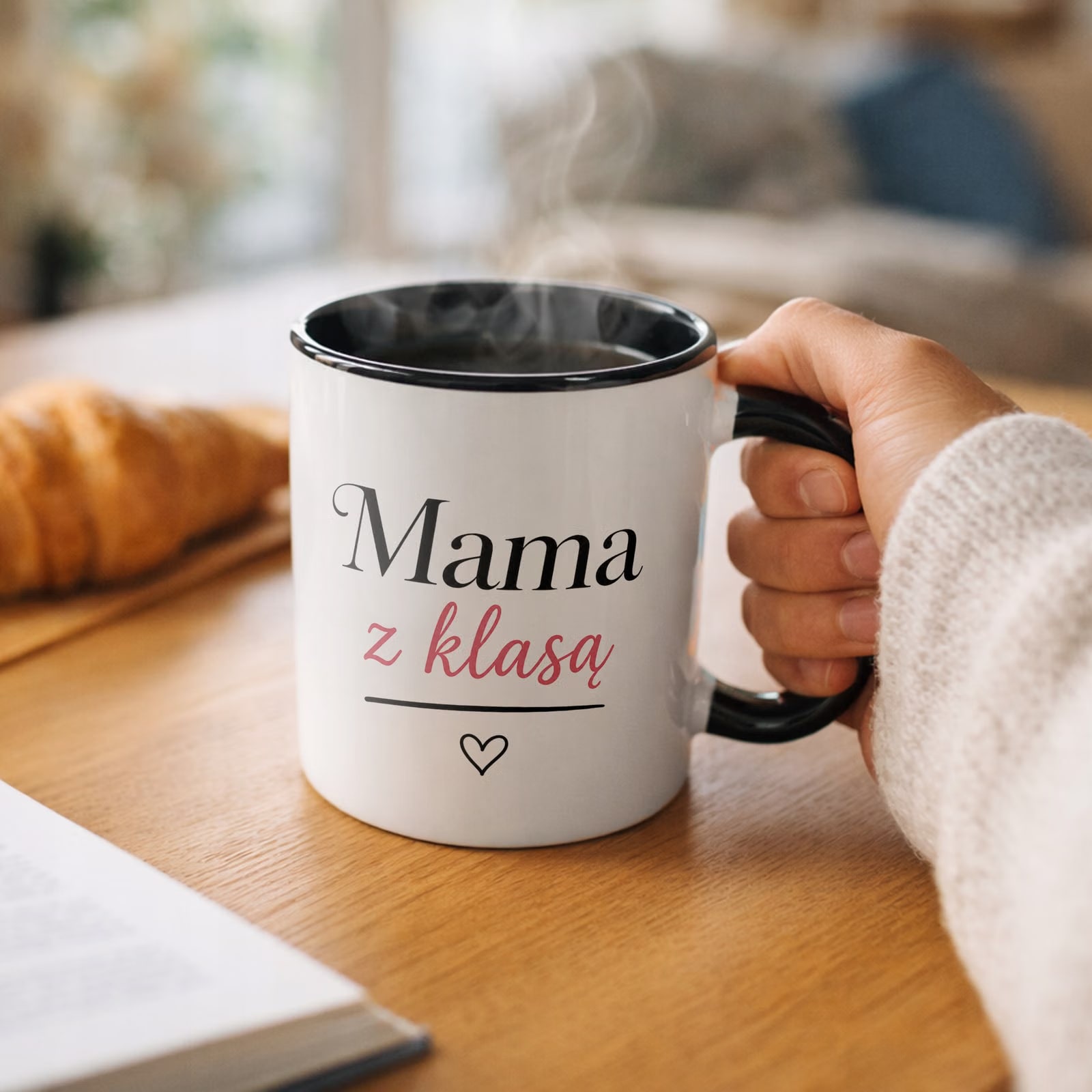 Kubek czarny prezent dla mamy na Dzień Matki wyjątkowy prezent dla mamy