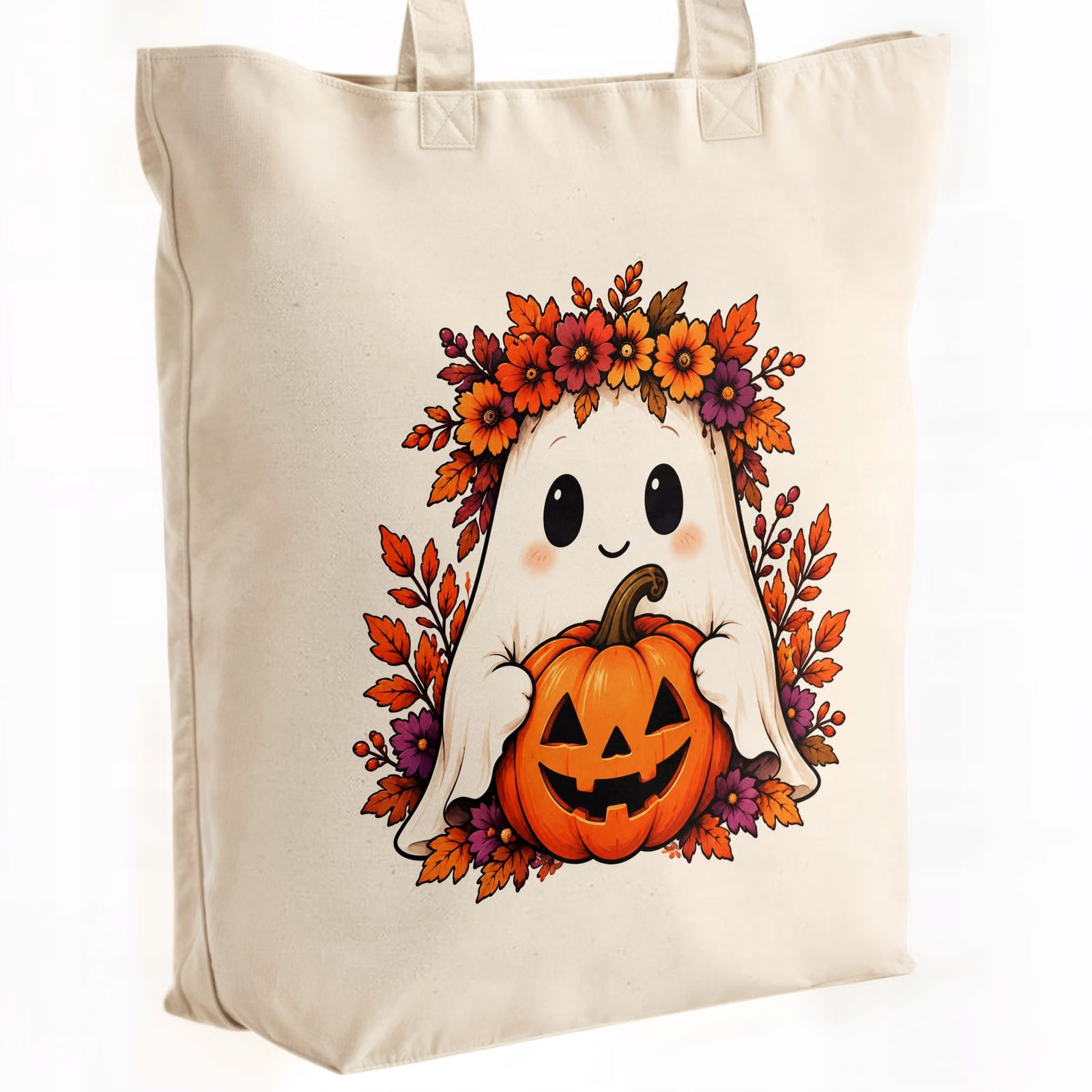 Torba shopper bawełniana premium halloween na zakupy z nadrukiem