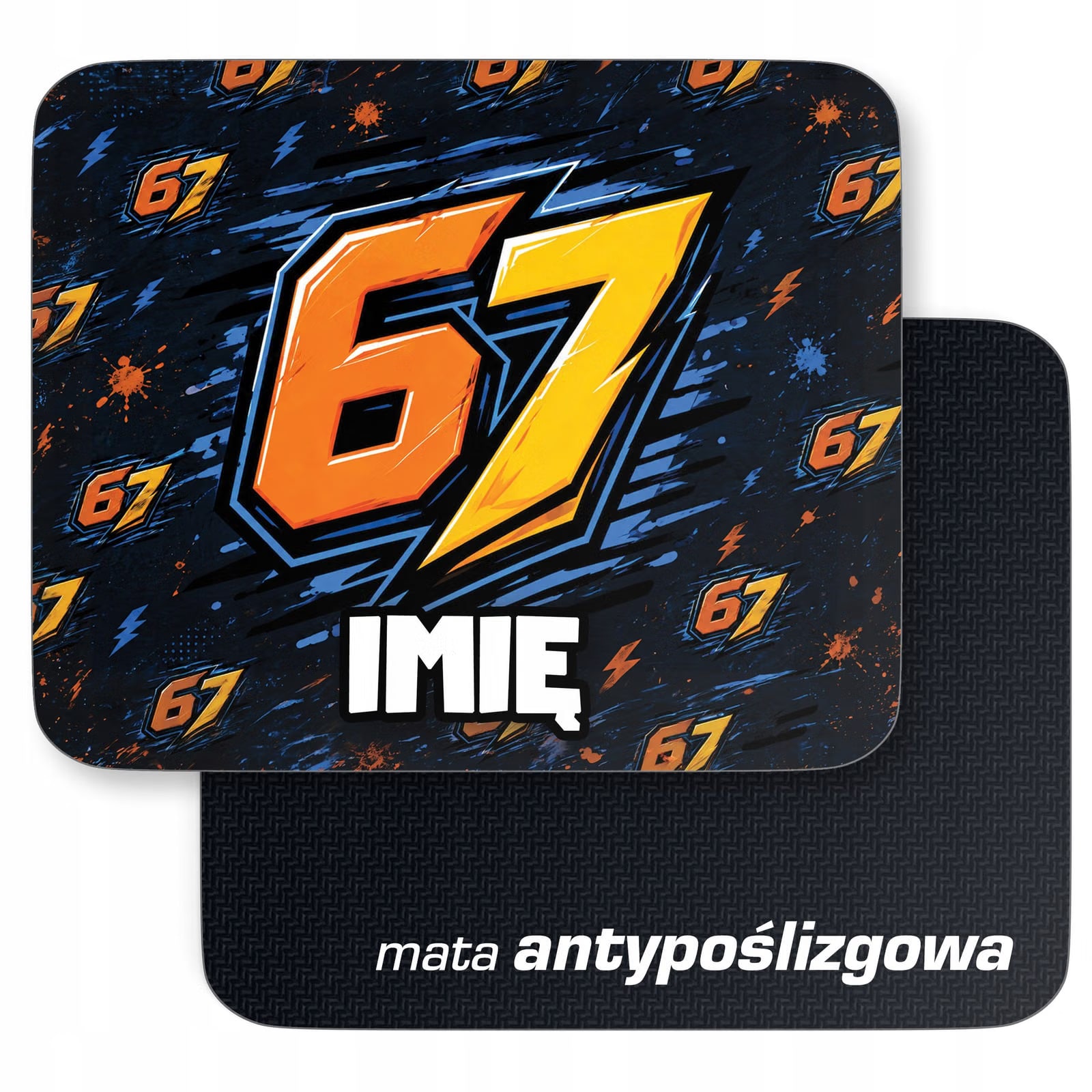 Podkładka pod mysz personalizowana z nadrukiem 67 Six Seven dla graczy