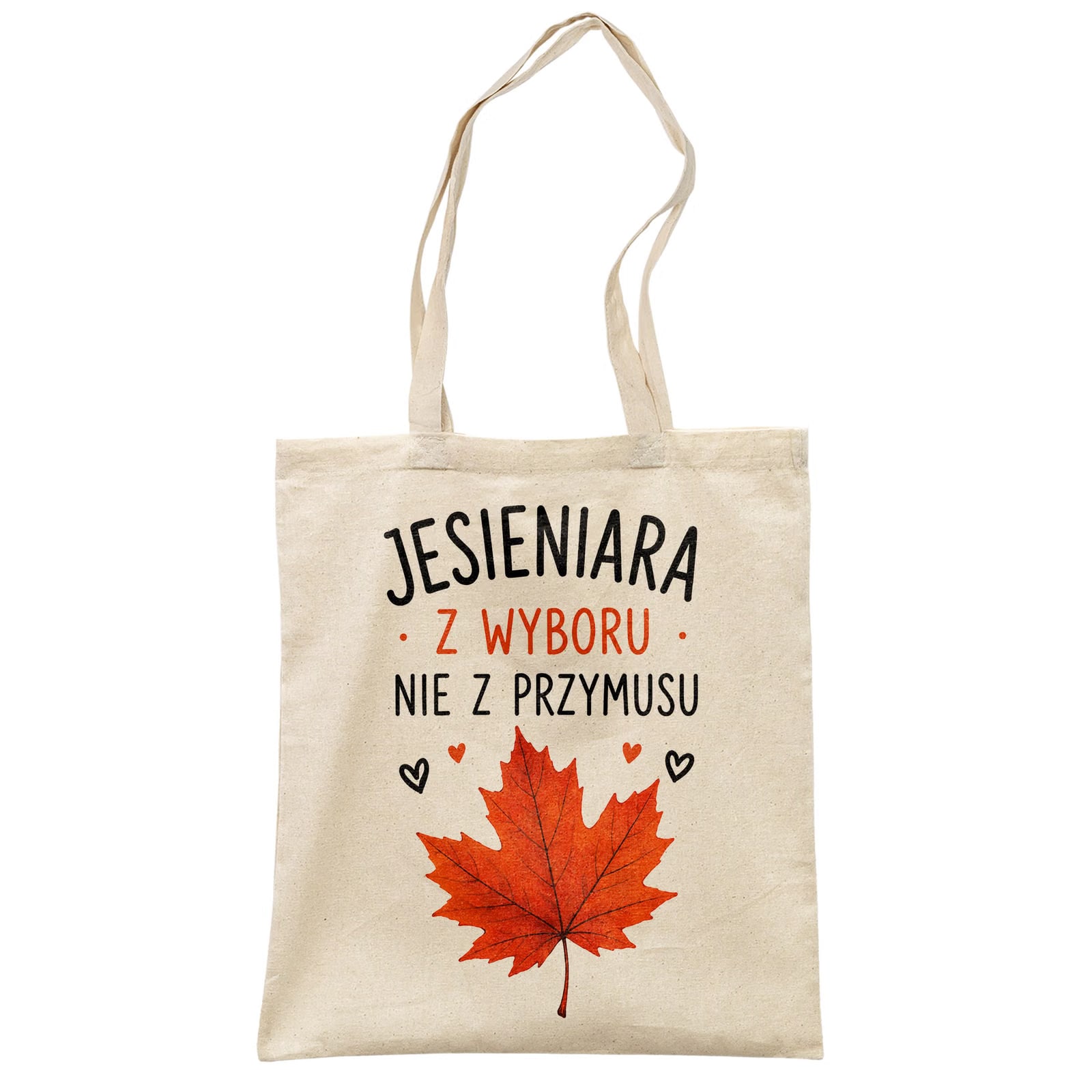 Zestaw Kubek Różowy Torba Shopper Ecru Z Nadrukiem Jesień Jesienny