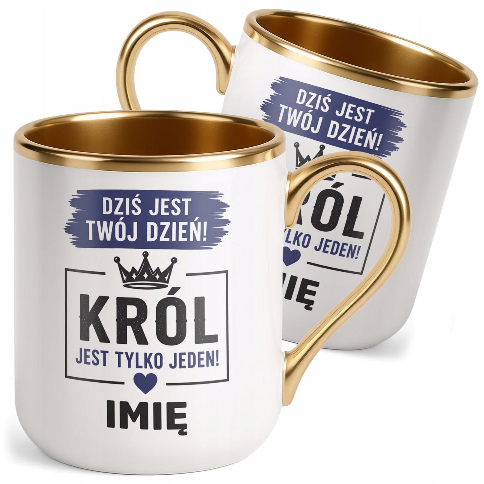 Kubek personalizowany z nadrukiem Premium Złoty Dzień Chłopaka