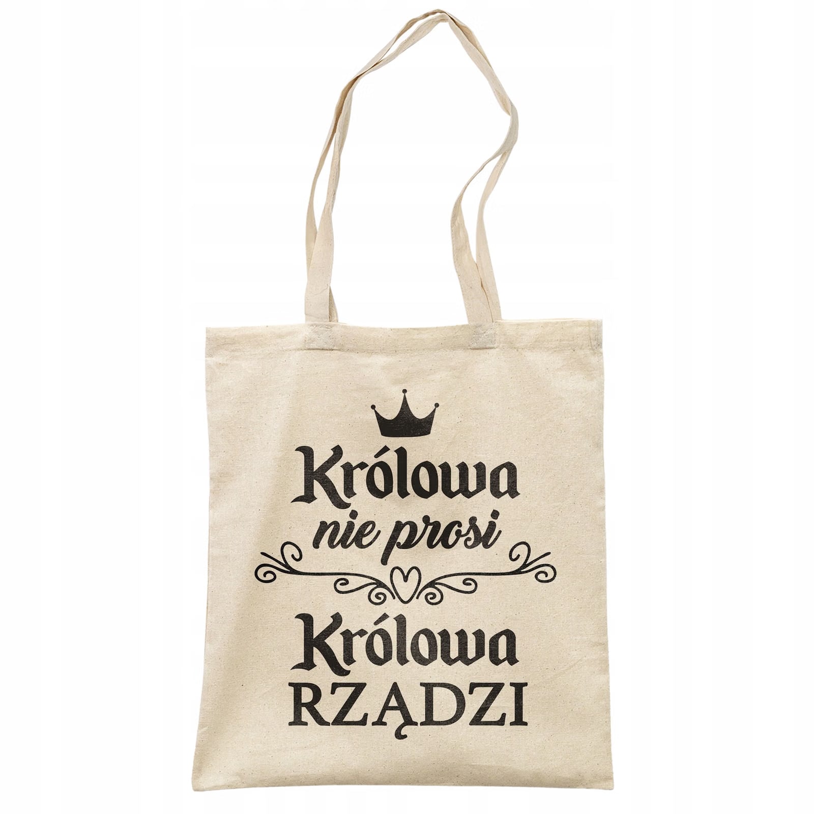 Torba bawełniana na zakupy prezent na Dzień Kobiet Królowa Rządzi
