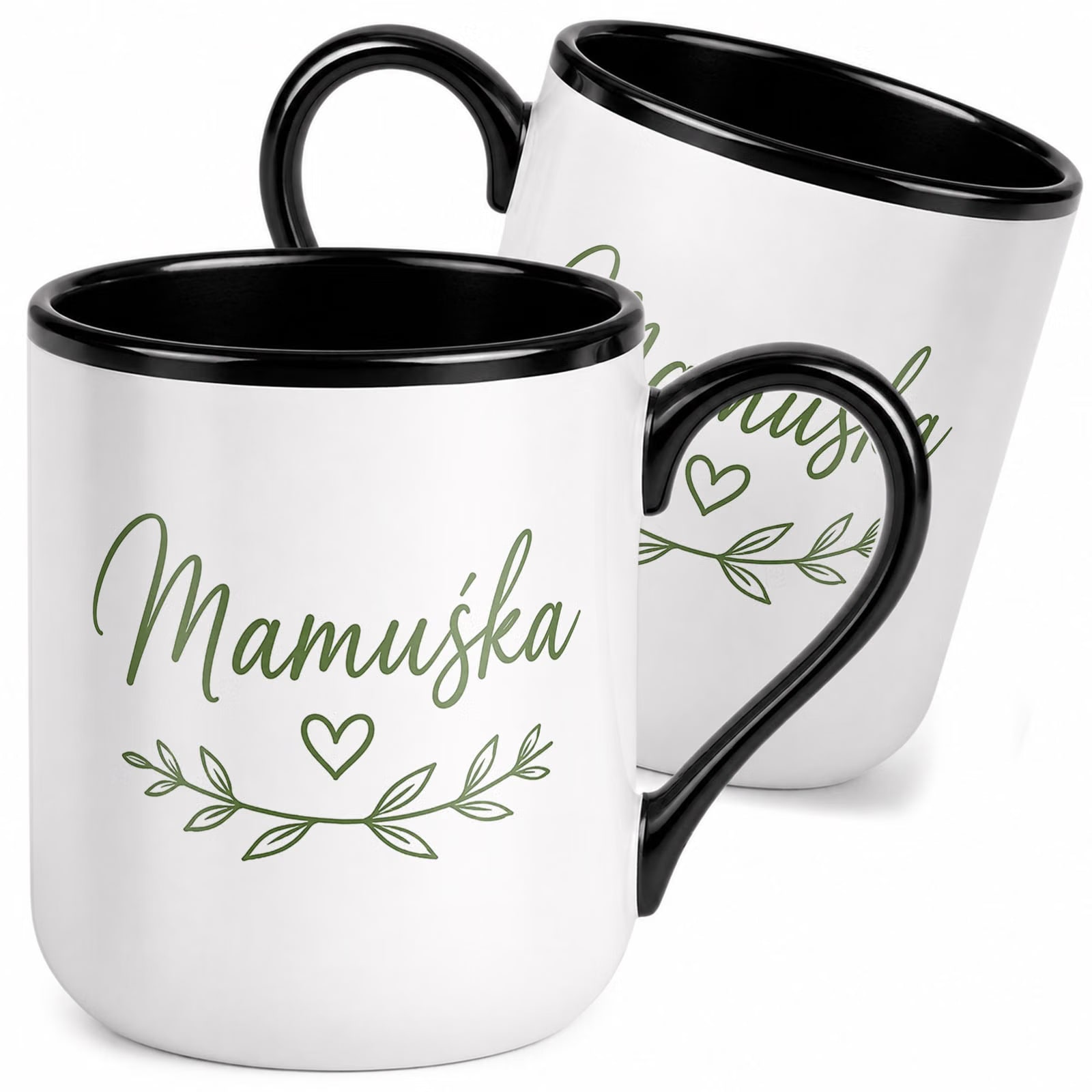 Kubek z nadrukiem Premium Czarny Dla Mamy Dzień Matki Upominek Prezent