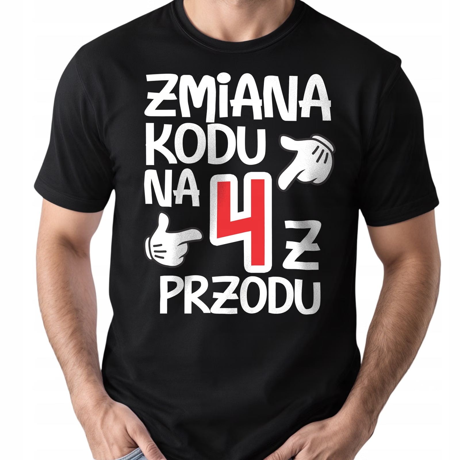 Koszulka czarna męska Zmiana Kodu 40 Urodziny Prezent