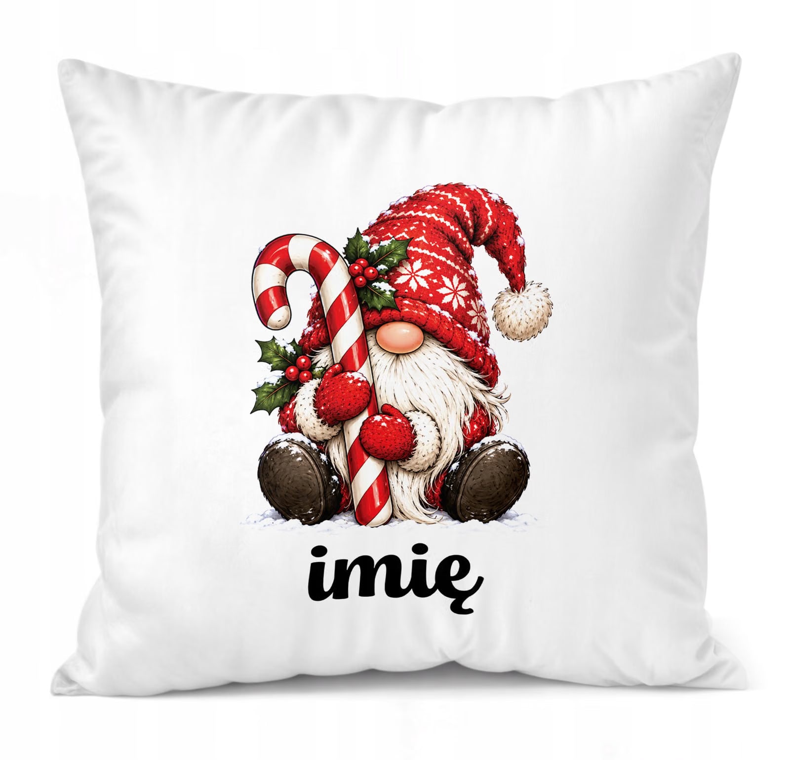 Poduszka Personalizowana 38x38cm z Nadrukiem Świąteczna Mikołajki Prezent