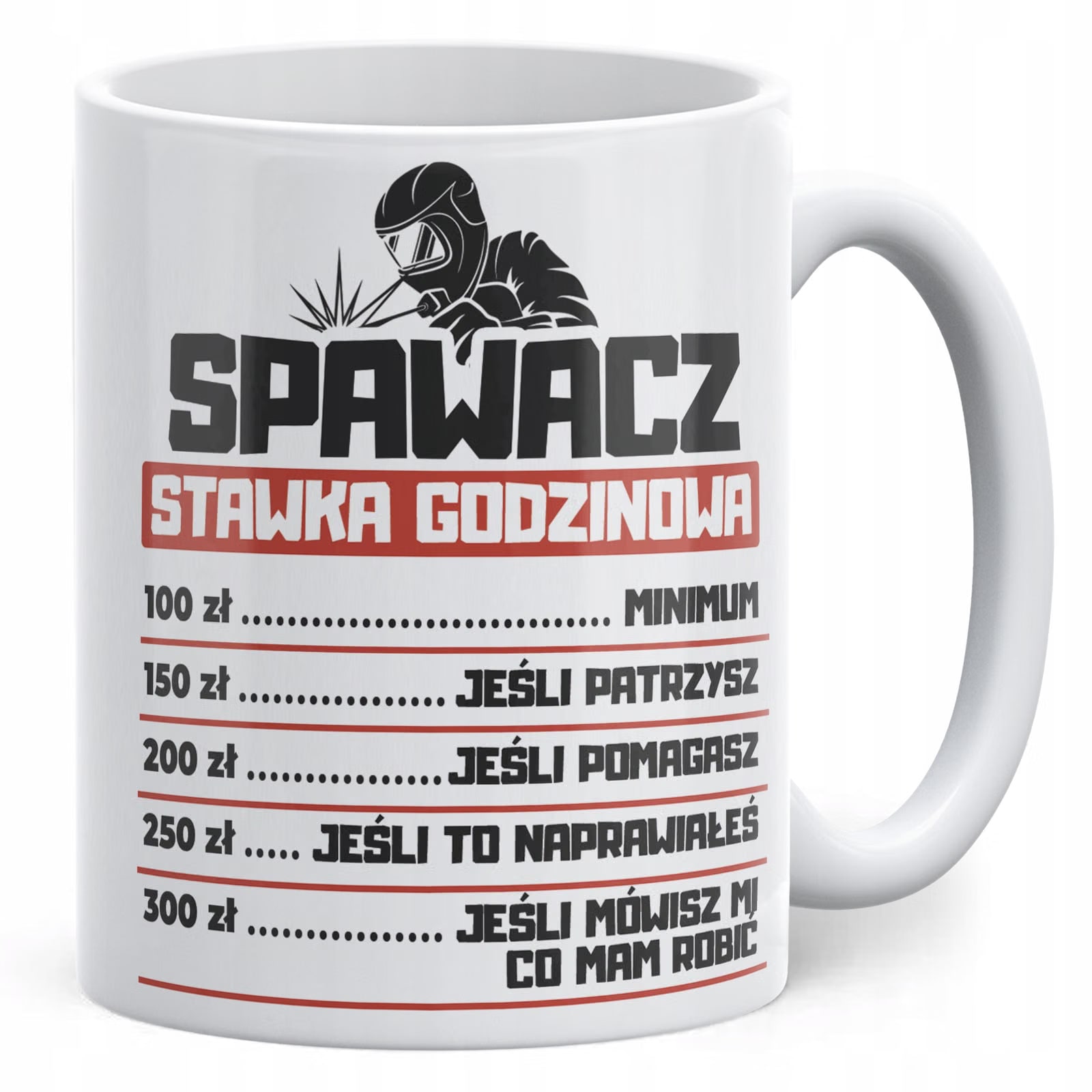 Kubek ceramiczny Spawacz Stawka Godzinowa Zabawny Prezent Upominek