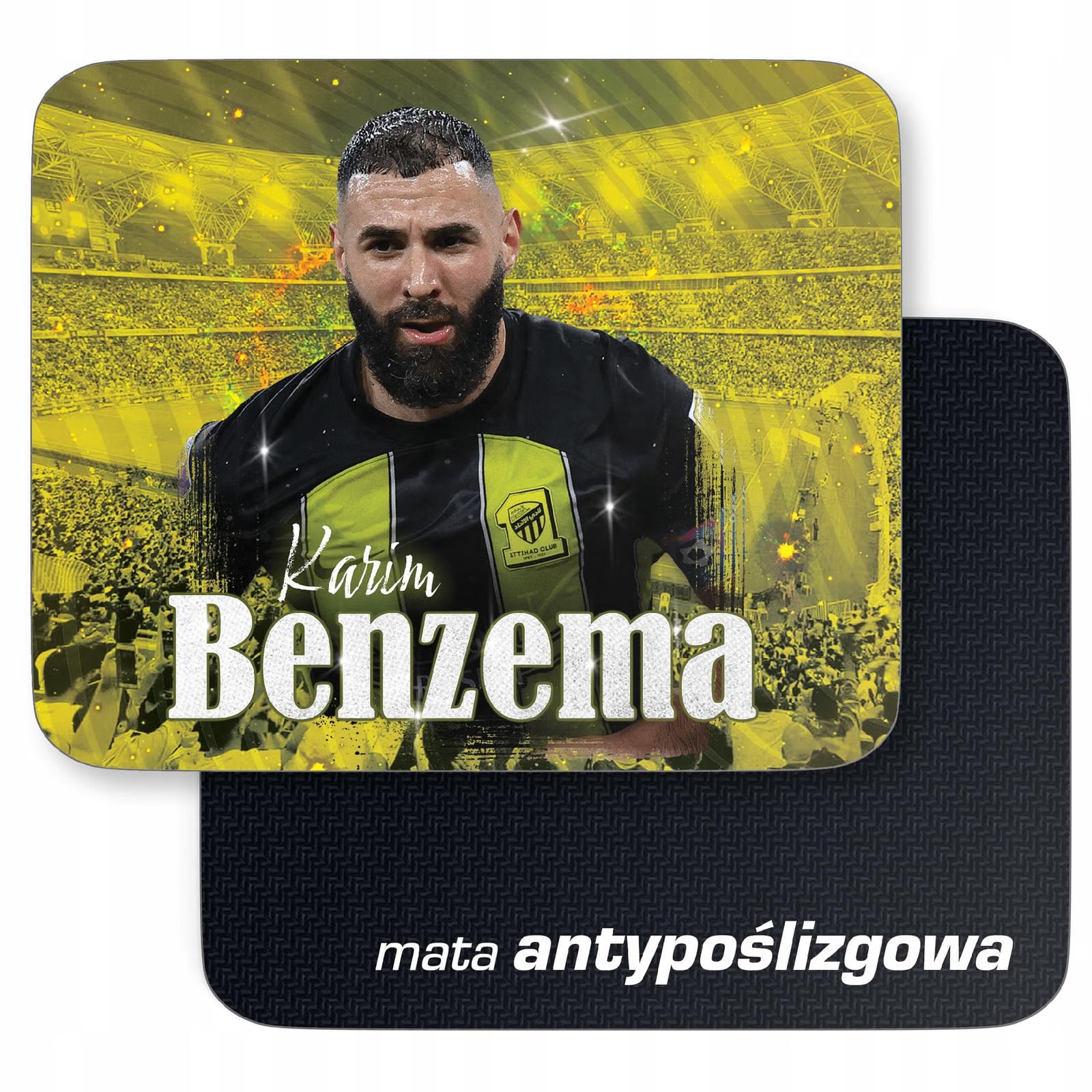 Zestaw Kubek Piłkarski + Podkładka pod mysz Karim Benzema Al-Ittihad