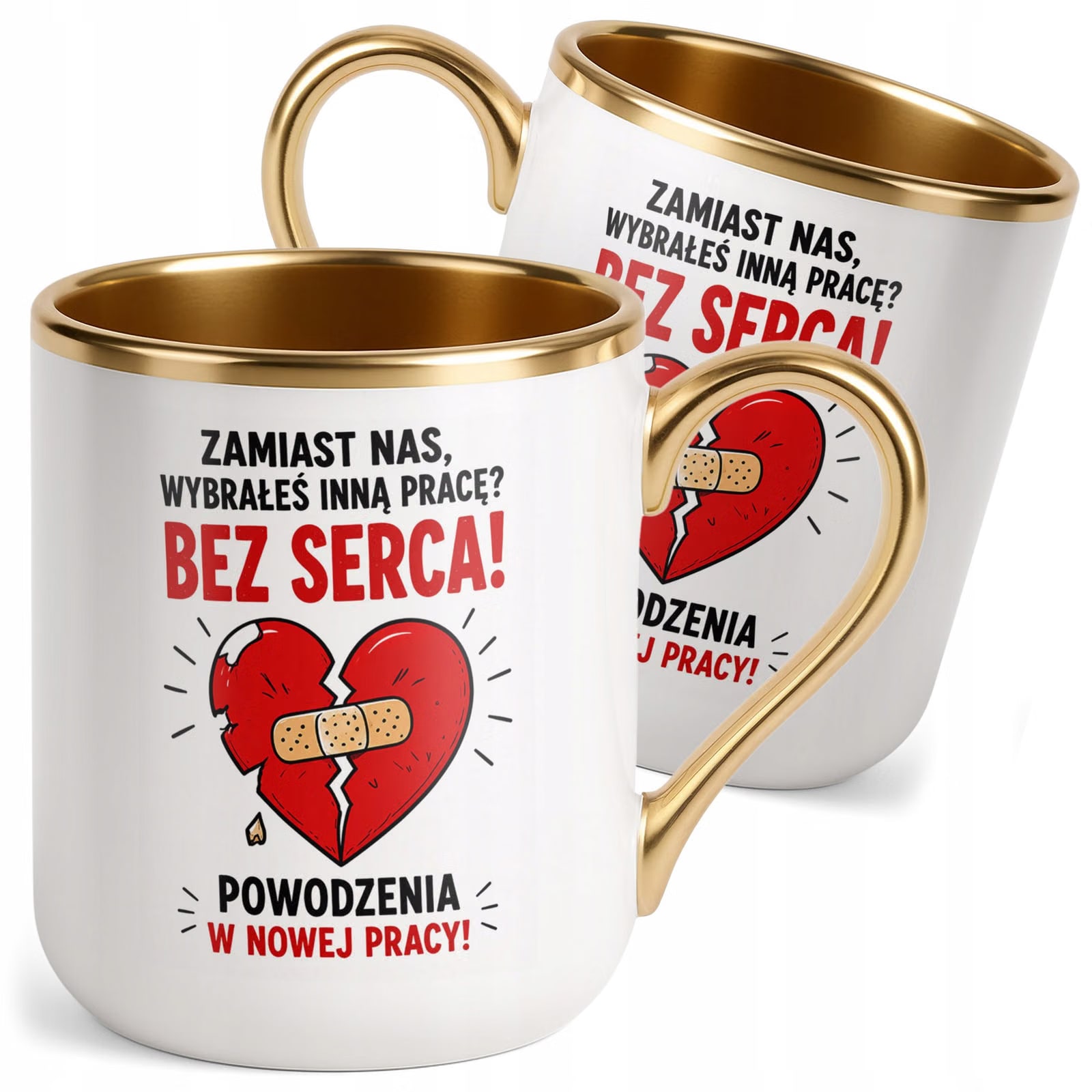 Kubek z nadrukiem Premium Złoty Pożegnanie Odejście z Pracy