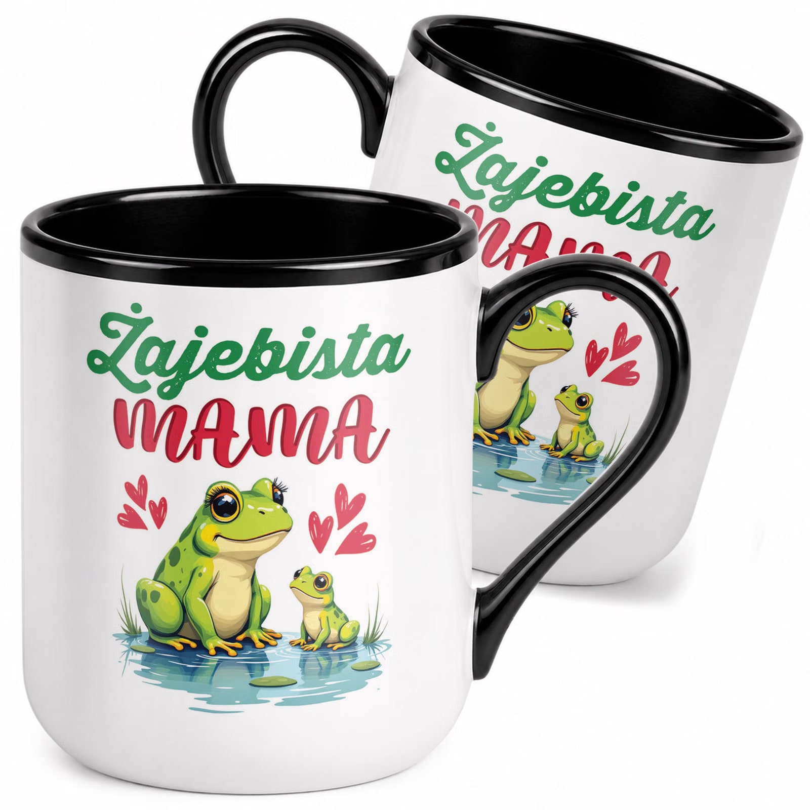 Kubek z nadrukiem Premium Czarny Dla Mamy Dzień Matki Upominek Prezent