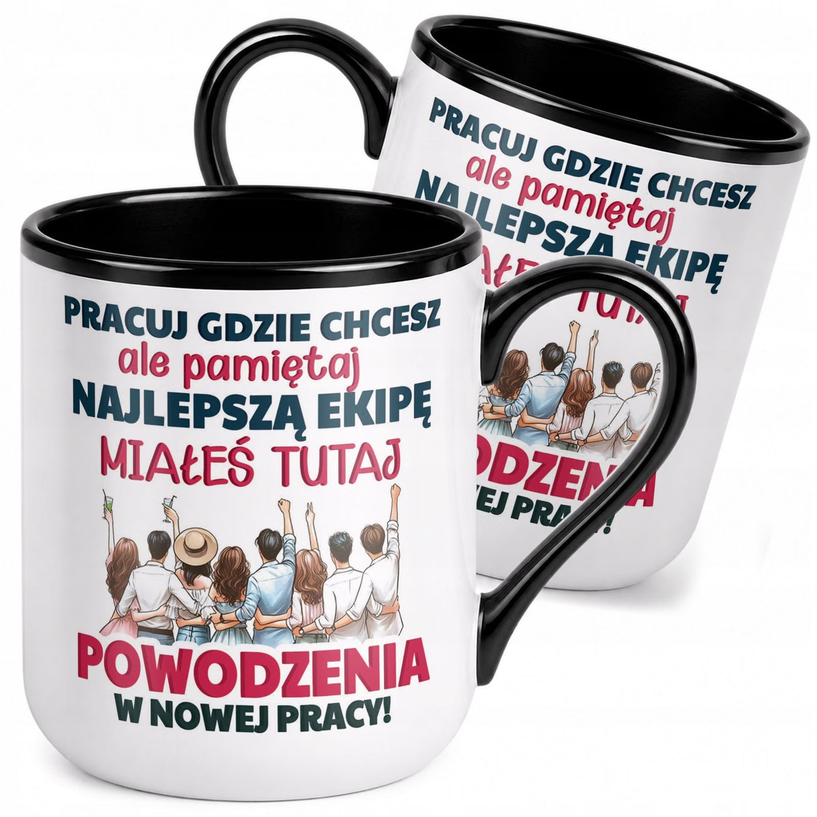 Kubek z nadrukiem Premium Czarny Pożegnanie Odejście z Pracy Prezent