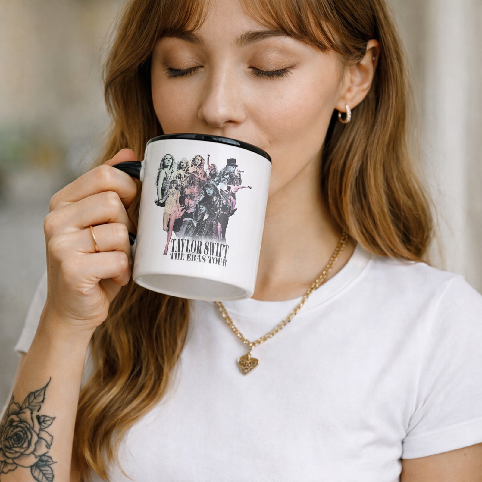 Kubek Czarny Taylor Swift The Eras Tour Dla Fanów Prezent Upominek