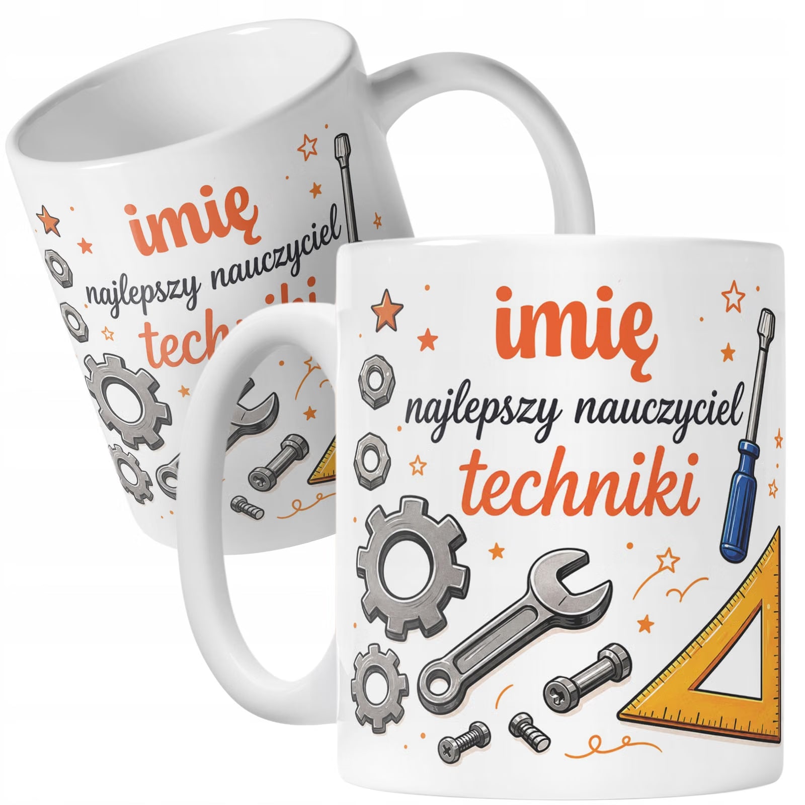Kubek z Imieniem Dzień Nauczyciela Zakończenie Roku Technika Prezent