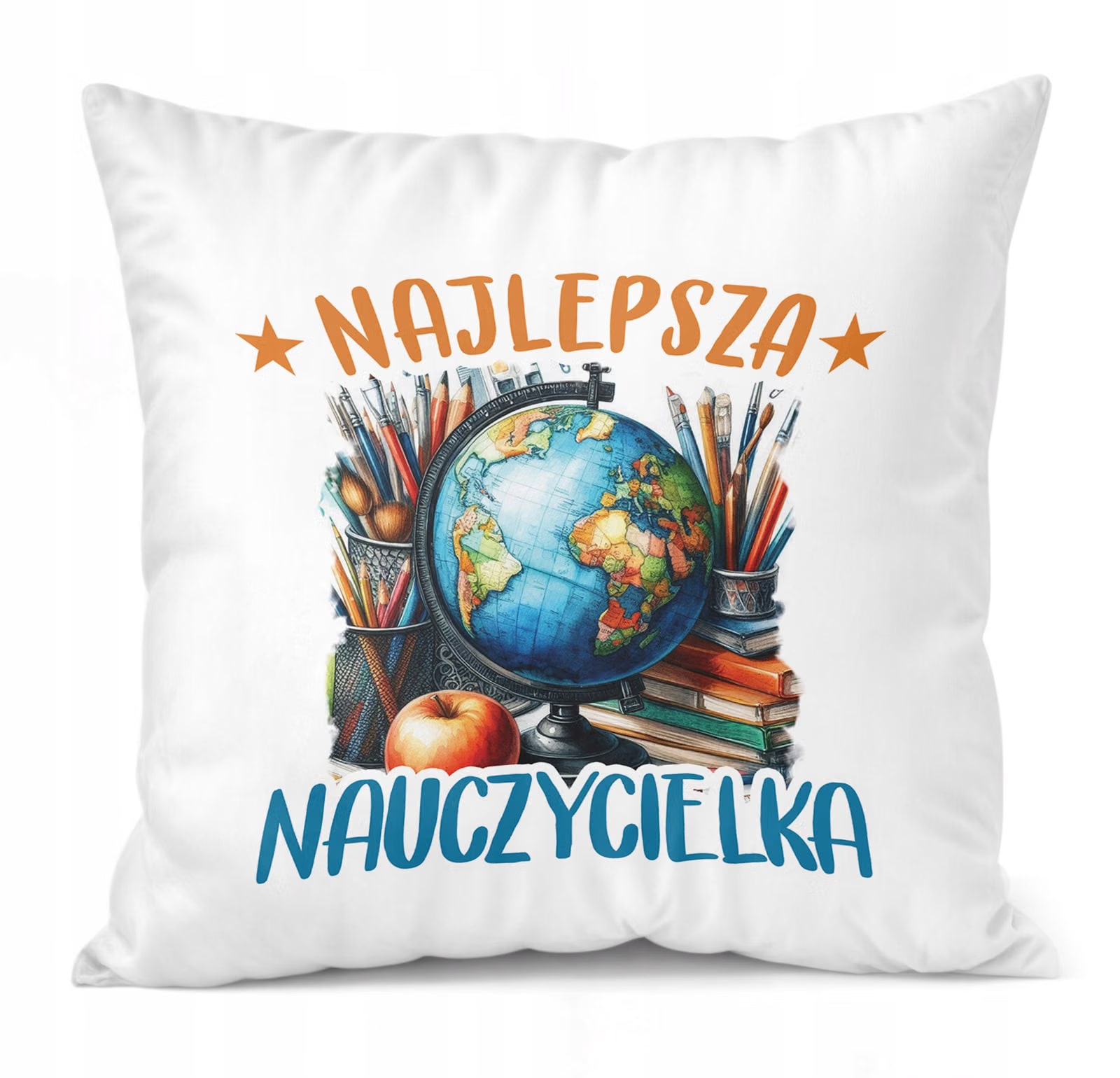Poduszka Jasiek 38x38cm z Nadrukiem Dzień Nauczyciela Prezent Upominek