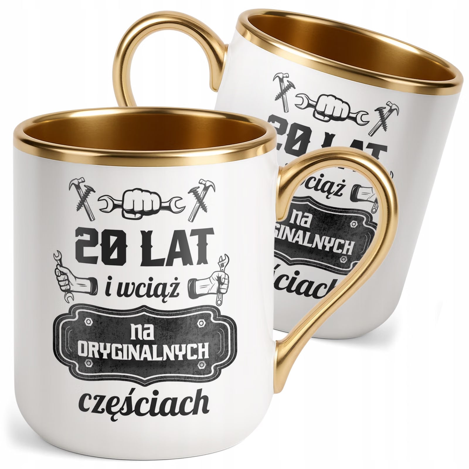 Kubek Premium Złoty 20 Lat i Wciąż Na Oryginalnych Częściach Urodziny