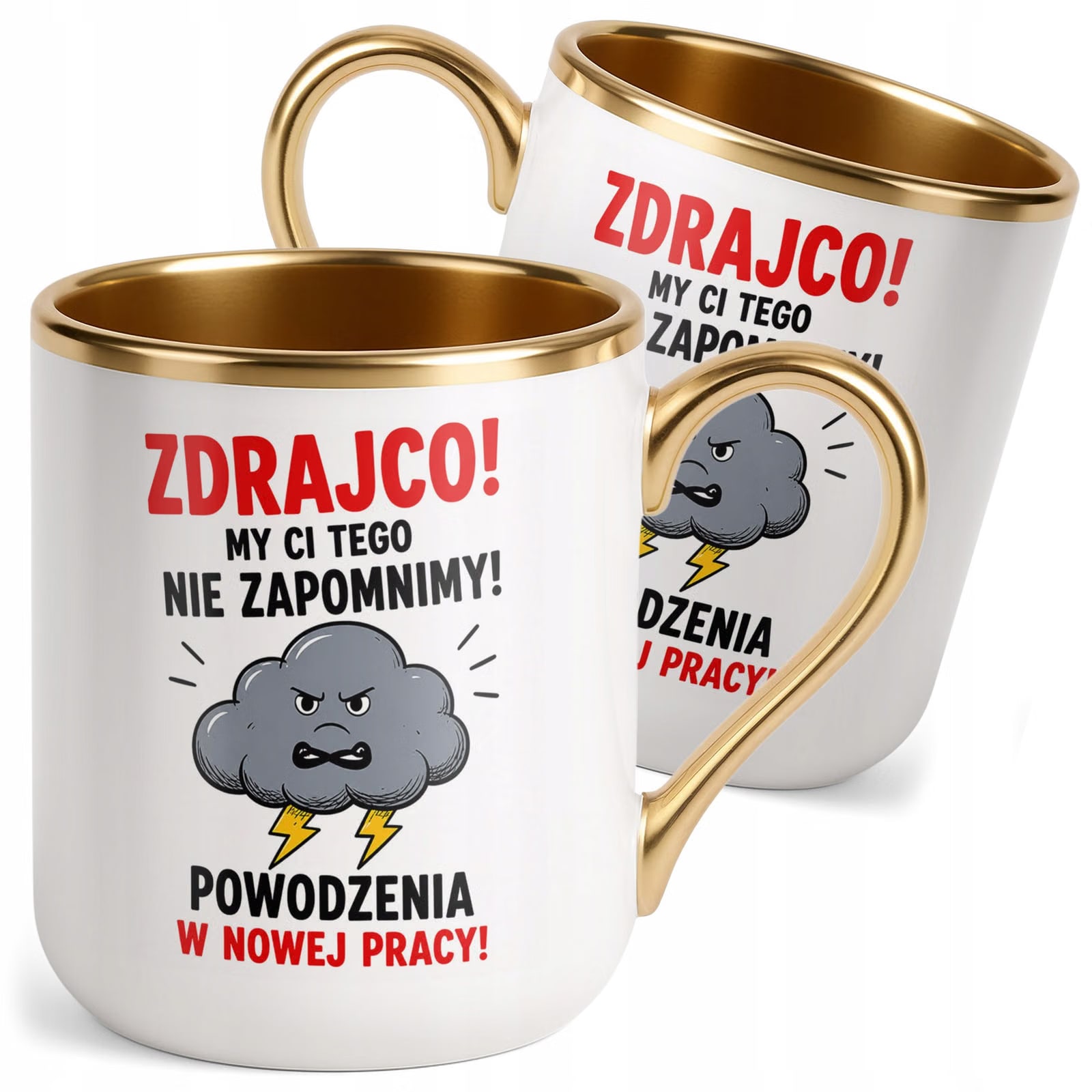 Kubek z nadrukiem Premium Złoty Pożegnanie Odejście z Pracy