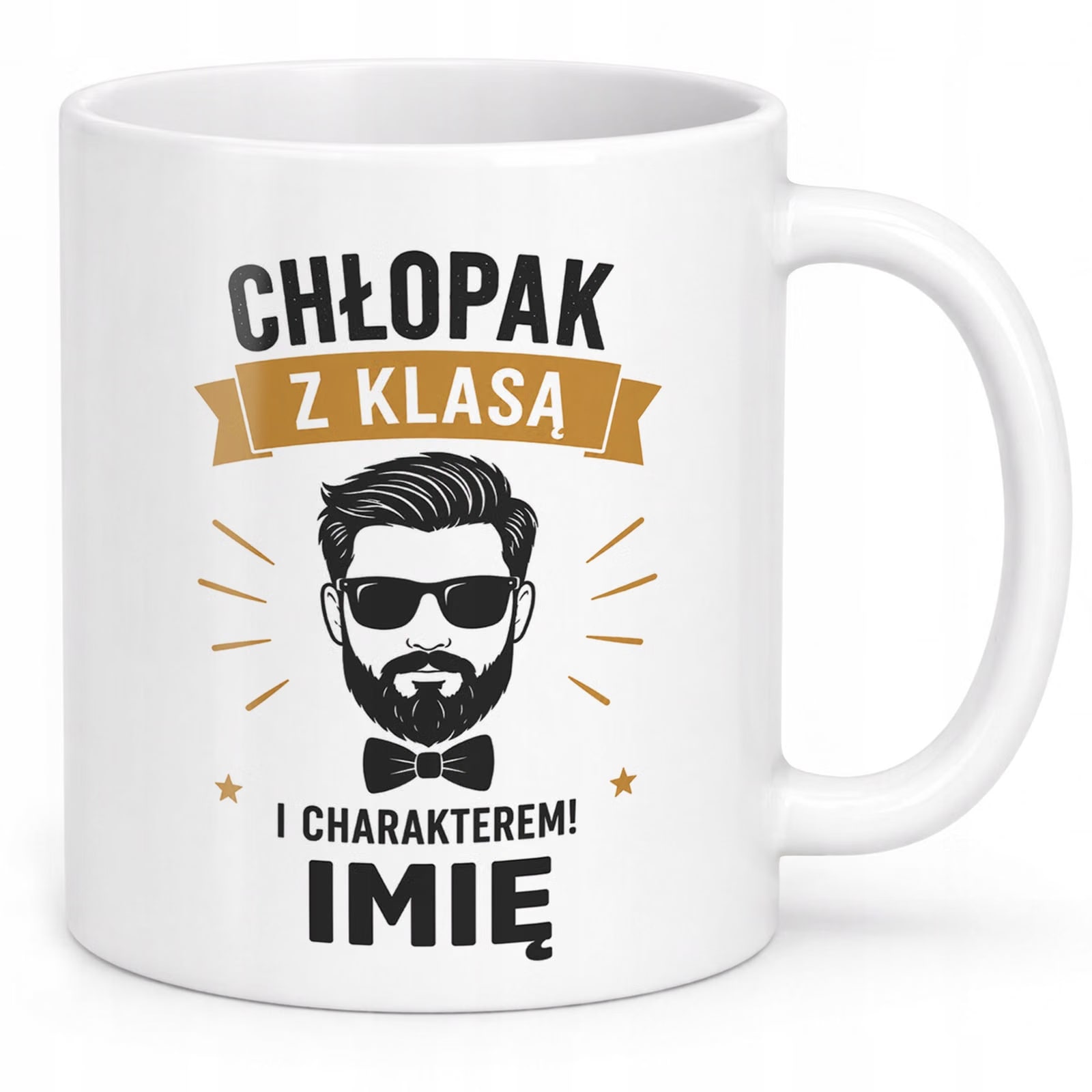 Biały Kubek personalizowany z nadrukiem Dzień Chłopaka Dla Mężczyzny