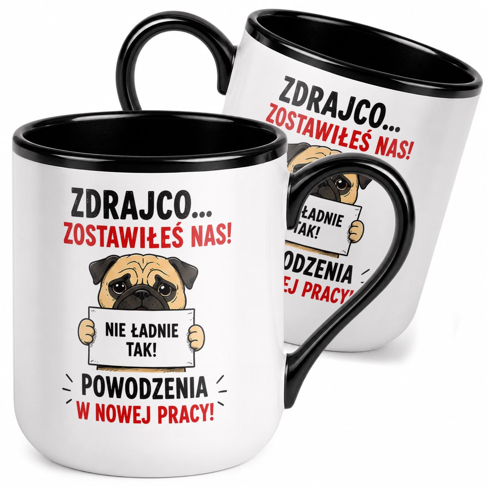 Kubek z nadrukiem Premium Czarny Pożegnanie Odejście z Pracy Prezent