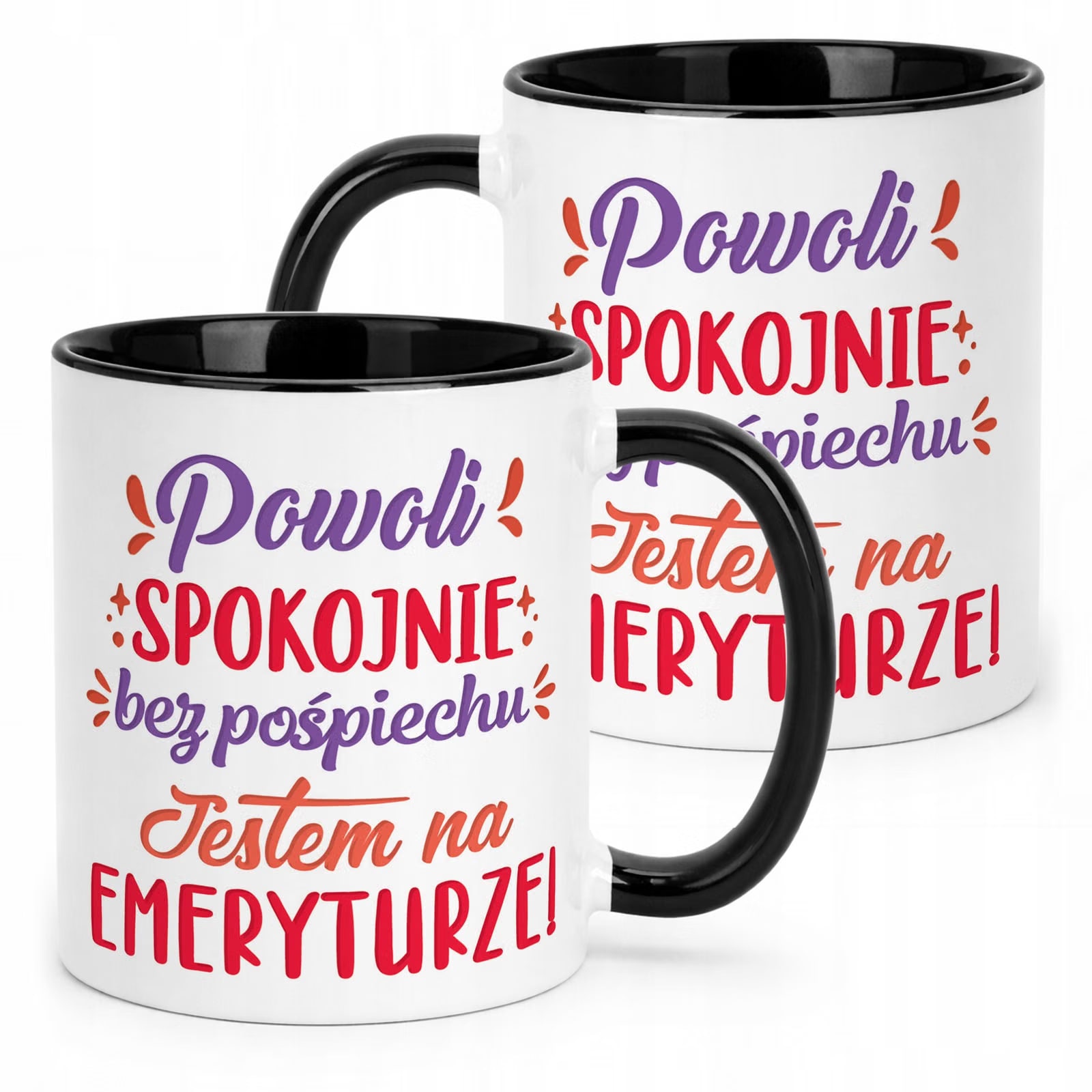 Kubek Czarny z okazji Emerytury Dla Emeryta Emerytki Prezent Upominek