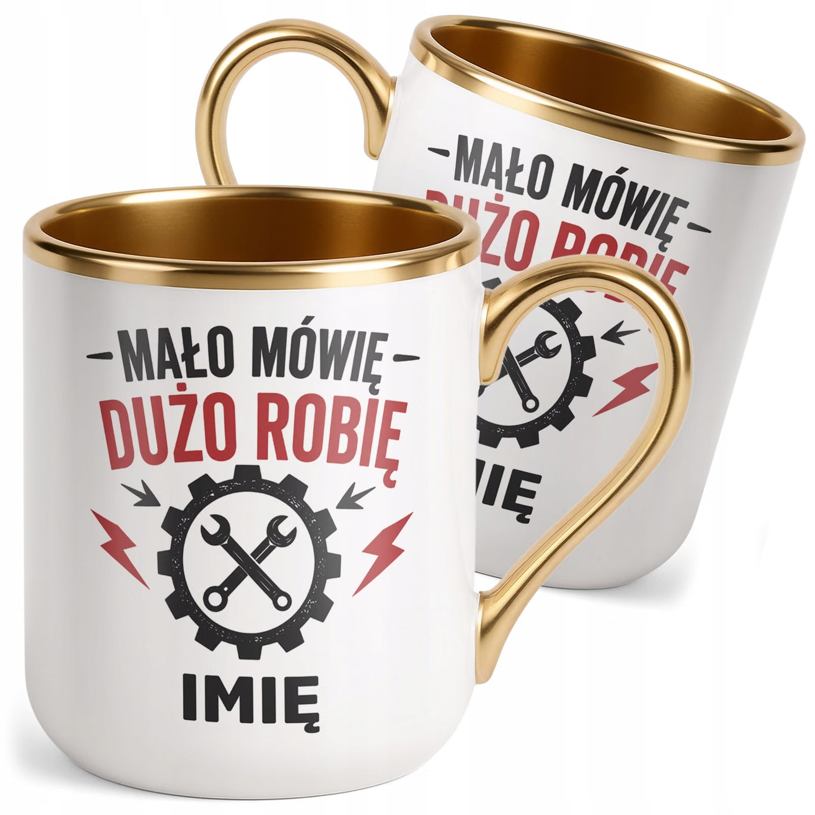 Kubek personalizowany z nadrukiem Premium Złoty Dzień Chłopaka