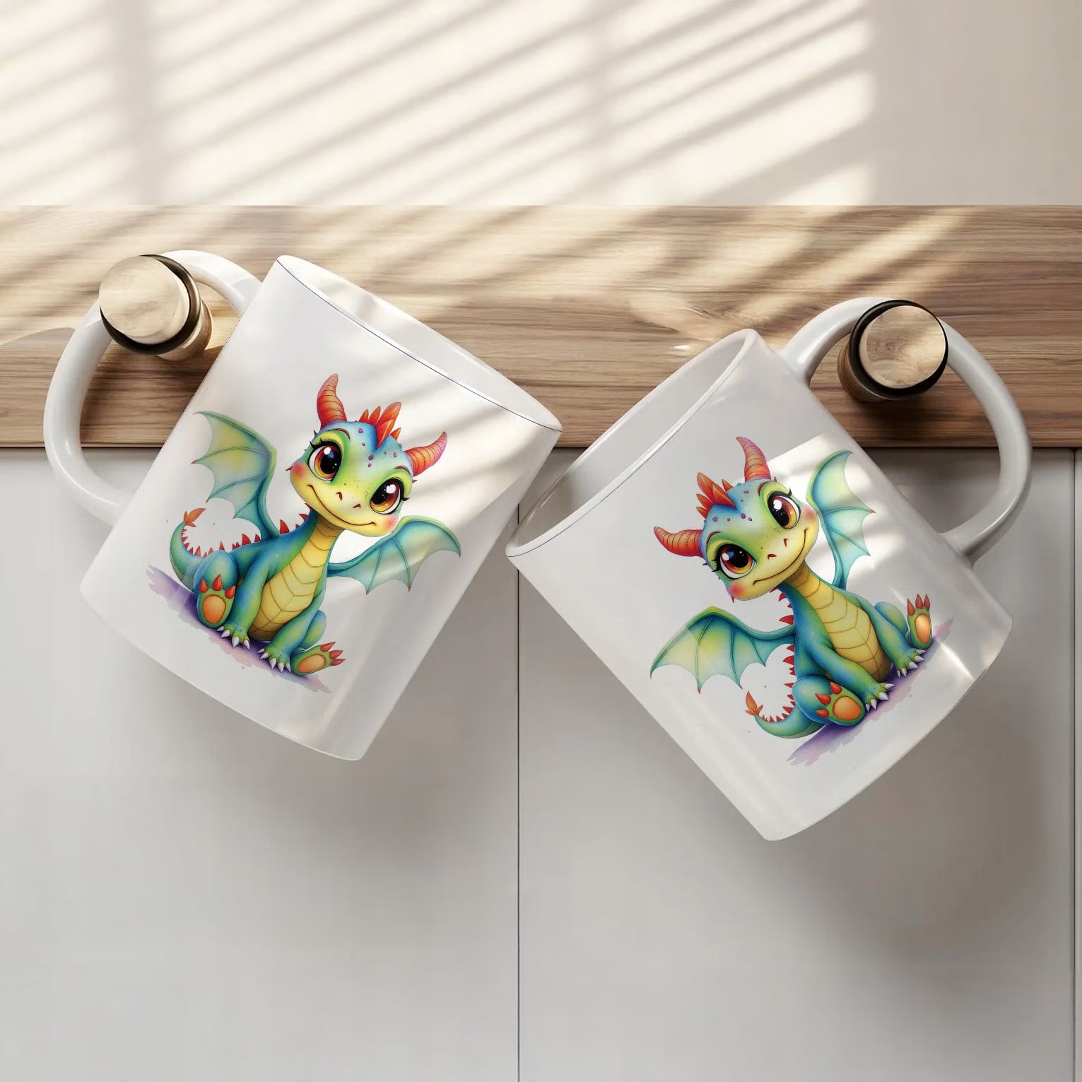 Kubek ceramiczny Smok Zwierzak Słodki Dla Dzieci Prezent
