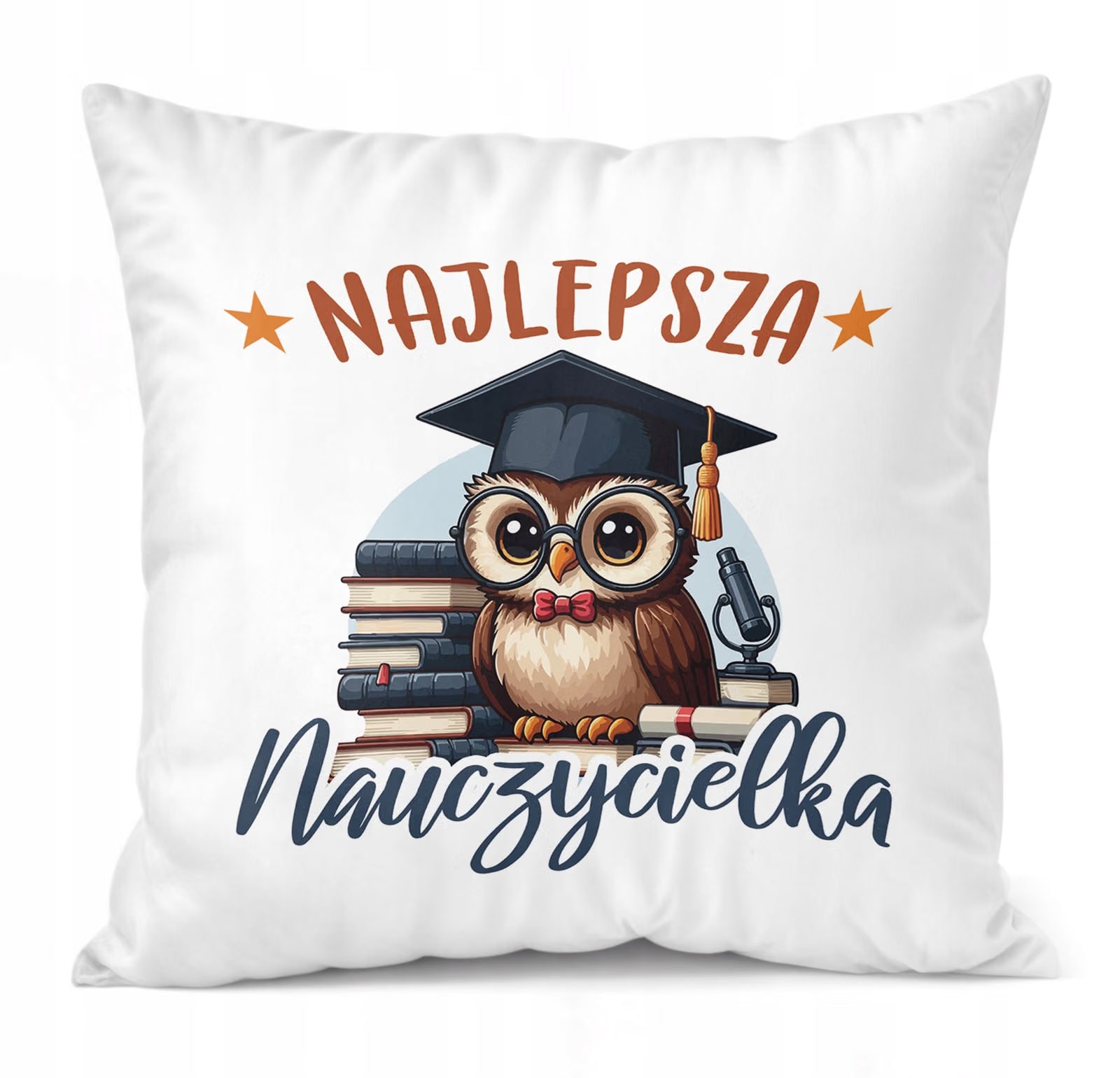 Poduszka Jasiek 38x38cm z Nadrukiem Dzień Nauczyciela Prezent Upominek