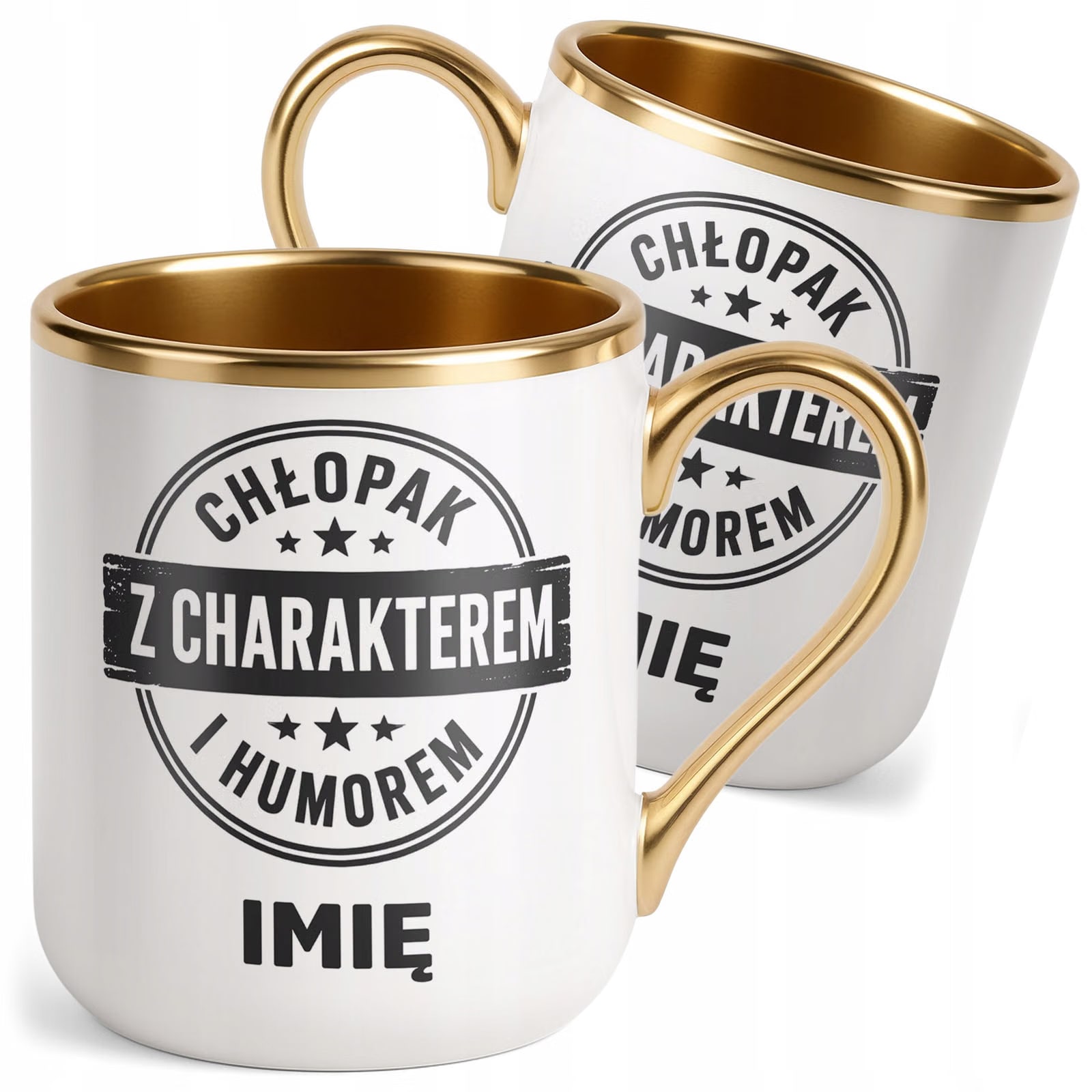 Kubek personalizowany z nadrukiem Premium Złoty Dzień Chłopaka