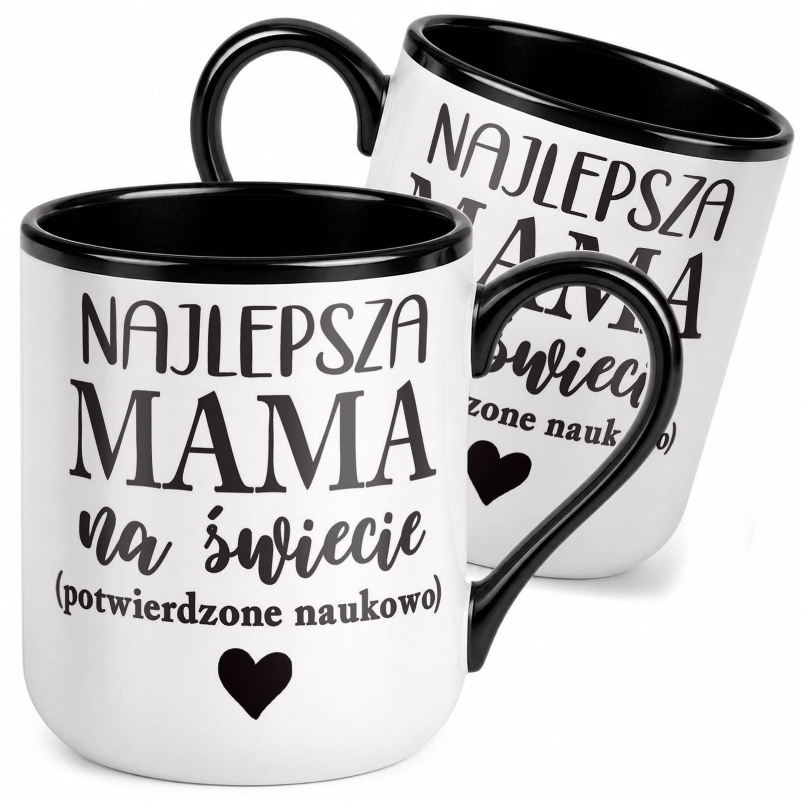 Kubek z nadrukiem Premium Czarny Dla Mamy Dzień Matki Upominek Prezent