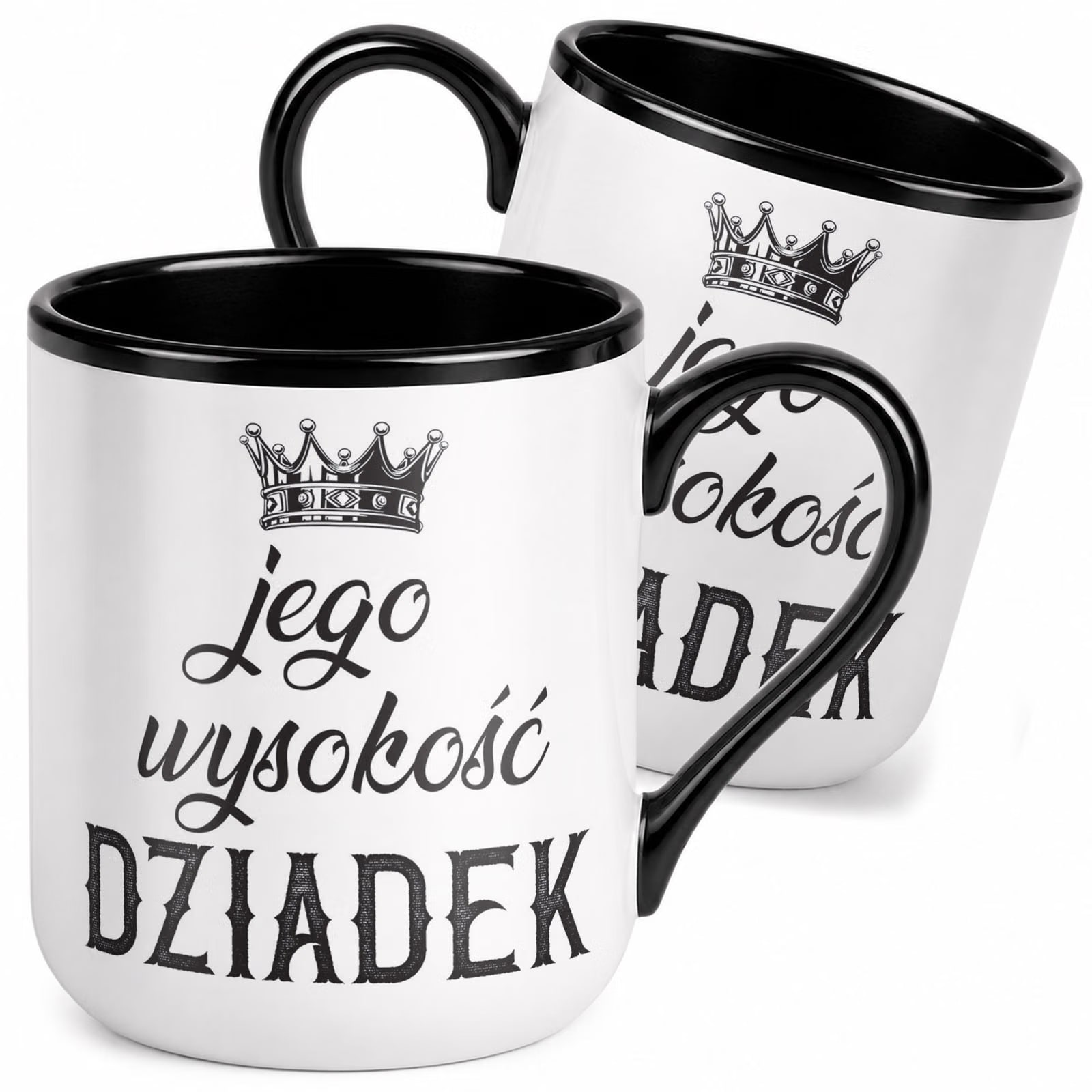 Kubek z nadrukiem Premium Czarny Dzień Dziadka Dla Dziadka Upominek Prezent