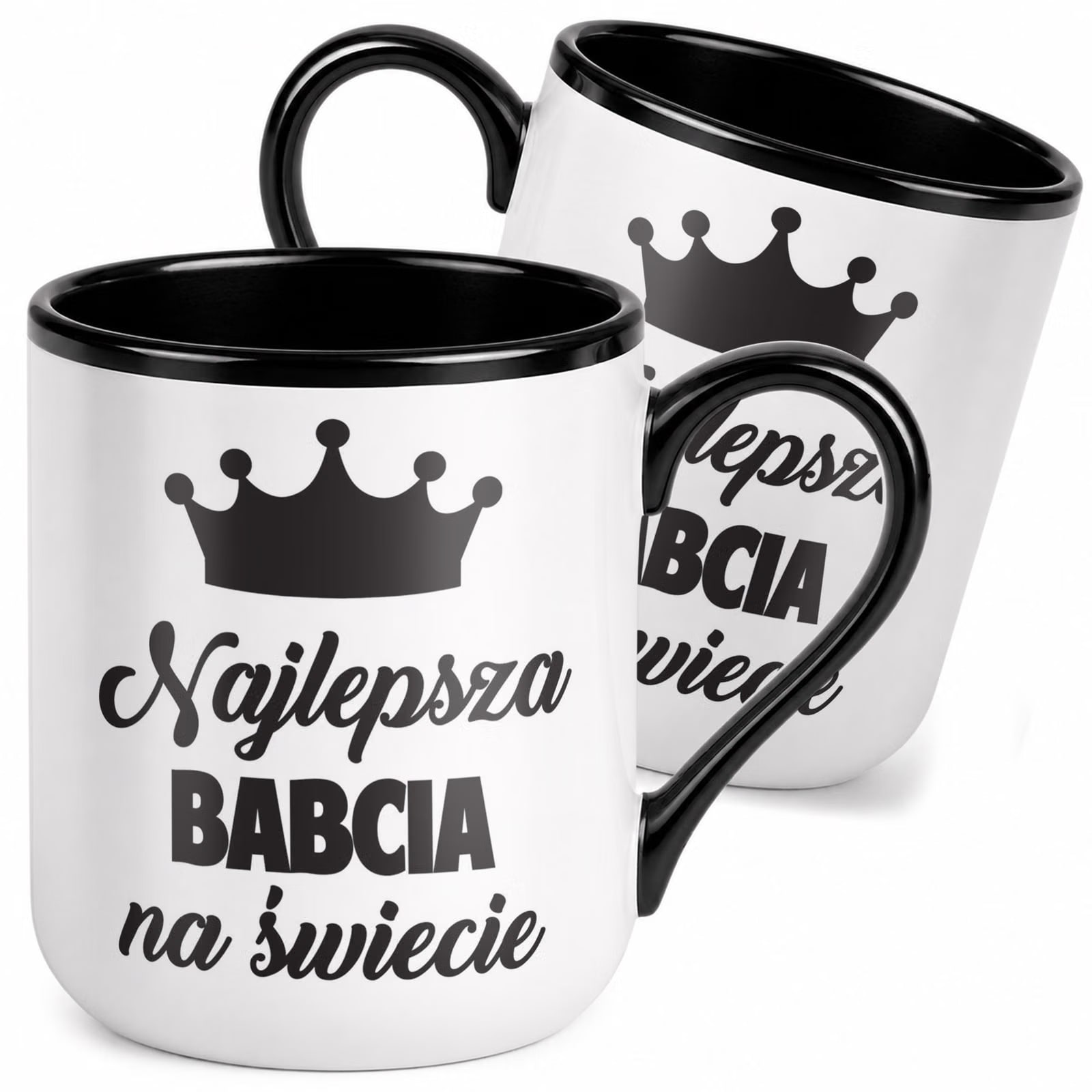 Kubek z nadrukiem Premium Czarny Dzień Babci Dla Babci Upominek Prezent
