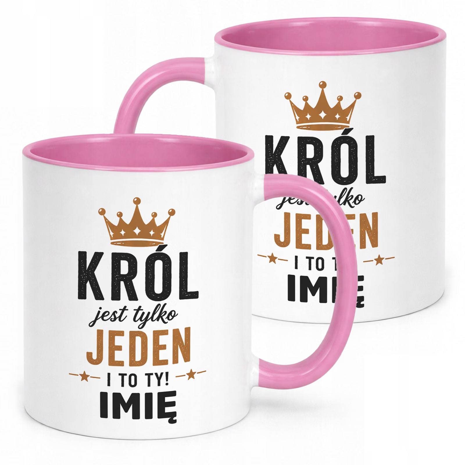 Różowy Kubek personalizowany z nadrukiem Dzień Chłopaka Mężczyzny Prezent