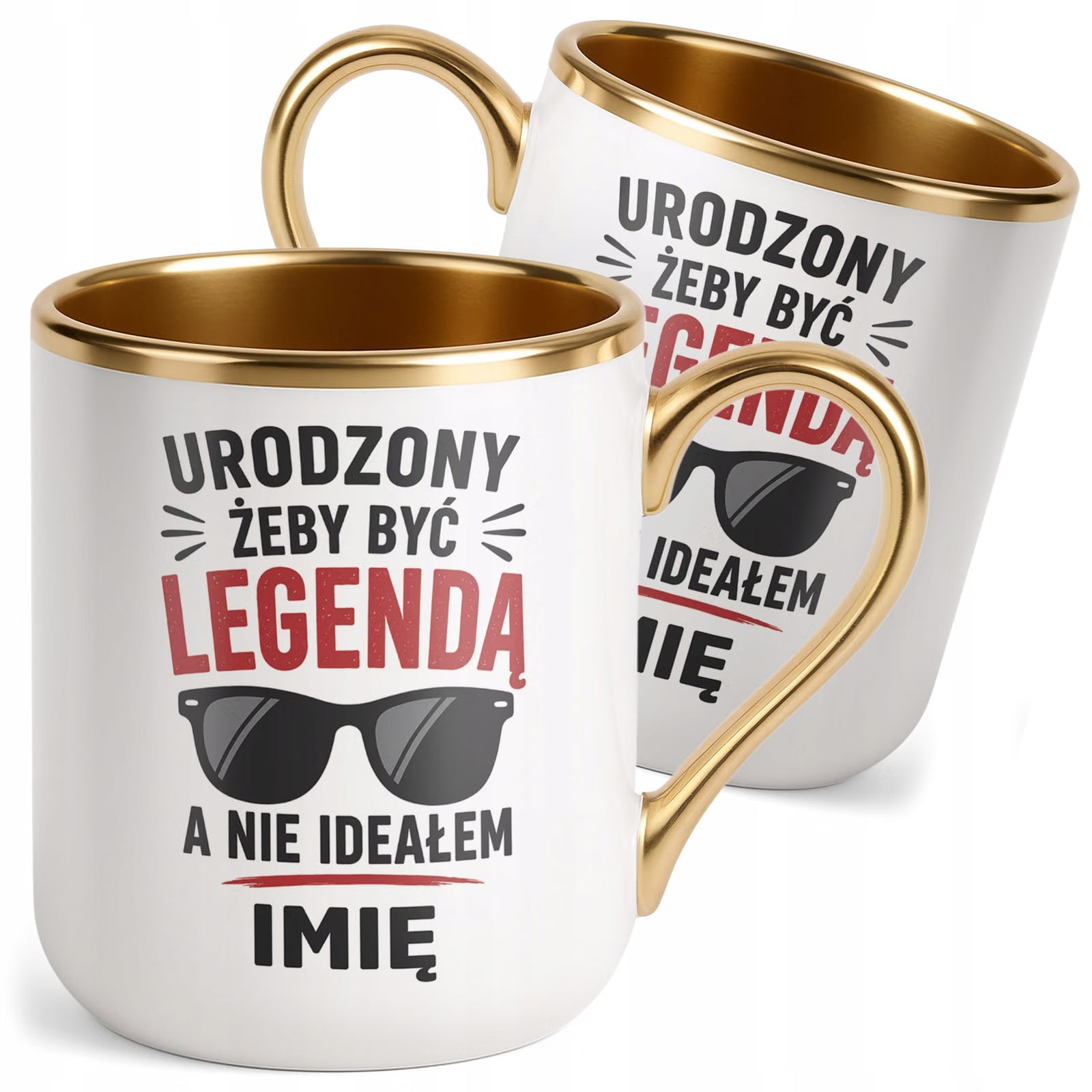 Kubek personalizowany z nadrukiem Premium Złoty Dzień Chłopaka
