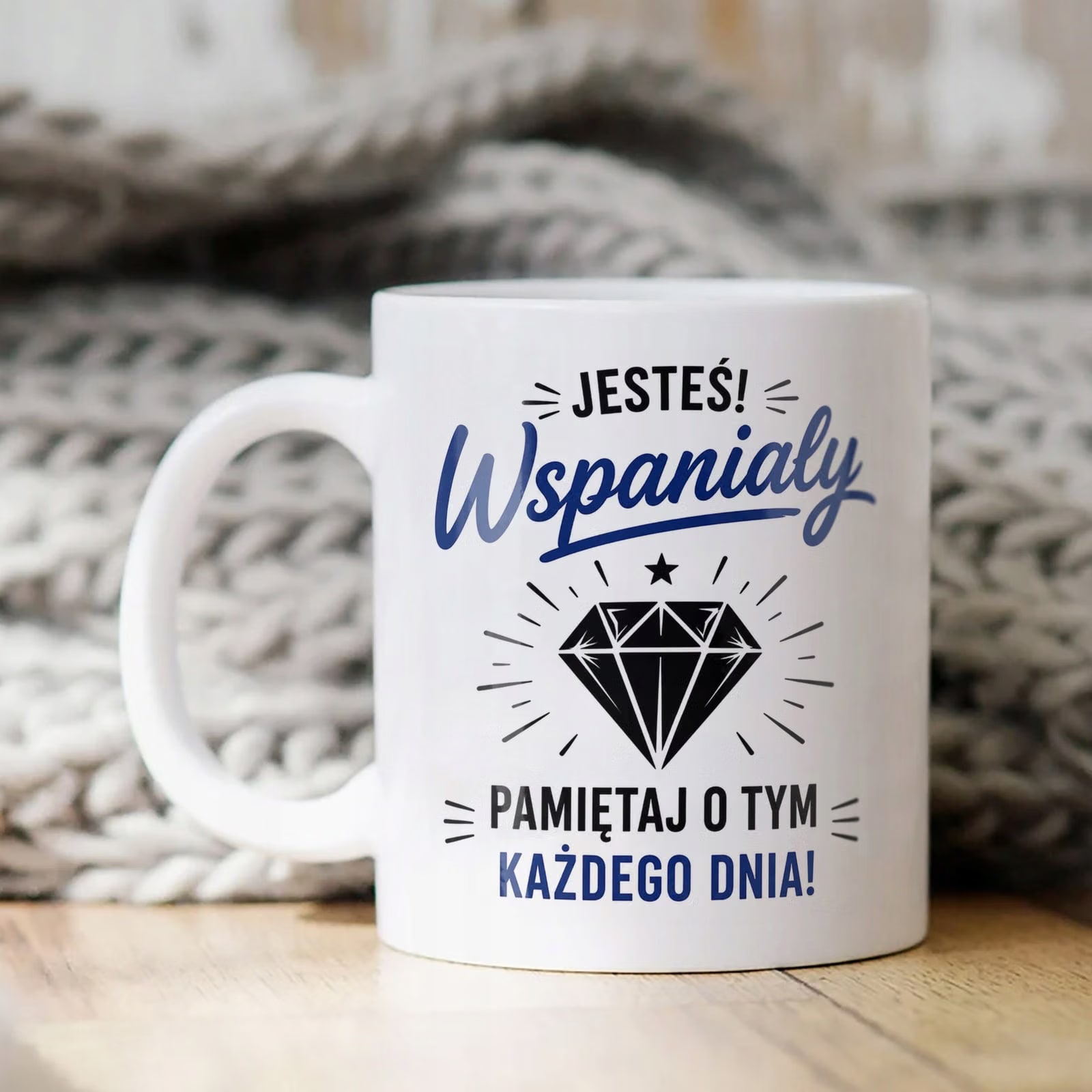 Biały Kubek z nadrukiem Dzień Chłopaka Dla Mężczyzny Upominek Prezent