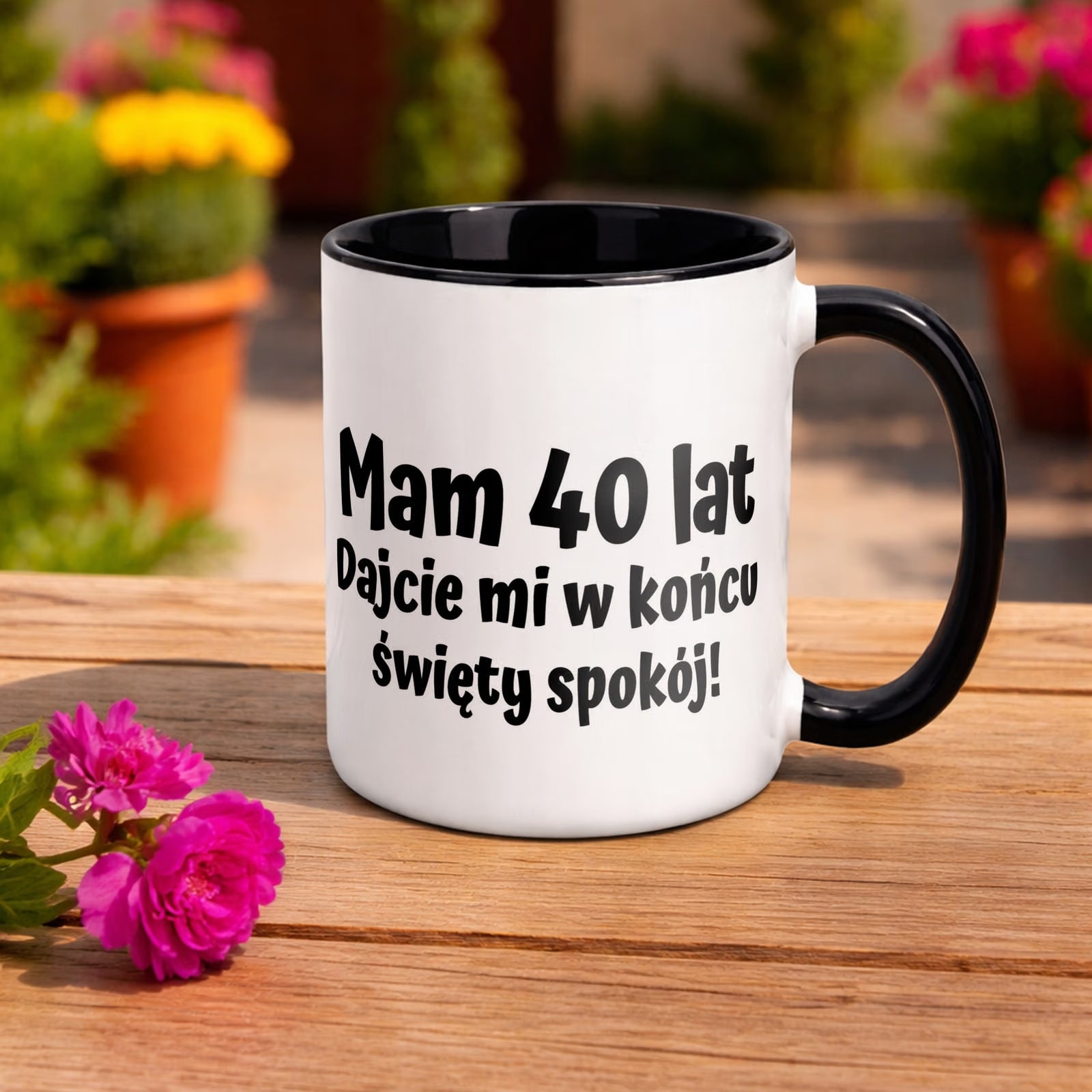 Kubek Czarny Mam 40 Lat Na Urodziny Prezent Upominek