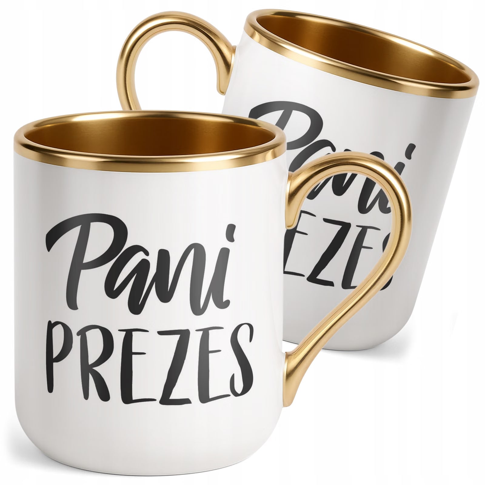 Kubek Premium Złoty Pani Prezes Dla Kobiety Praca Prezent