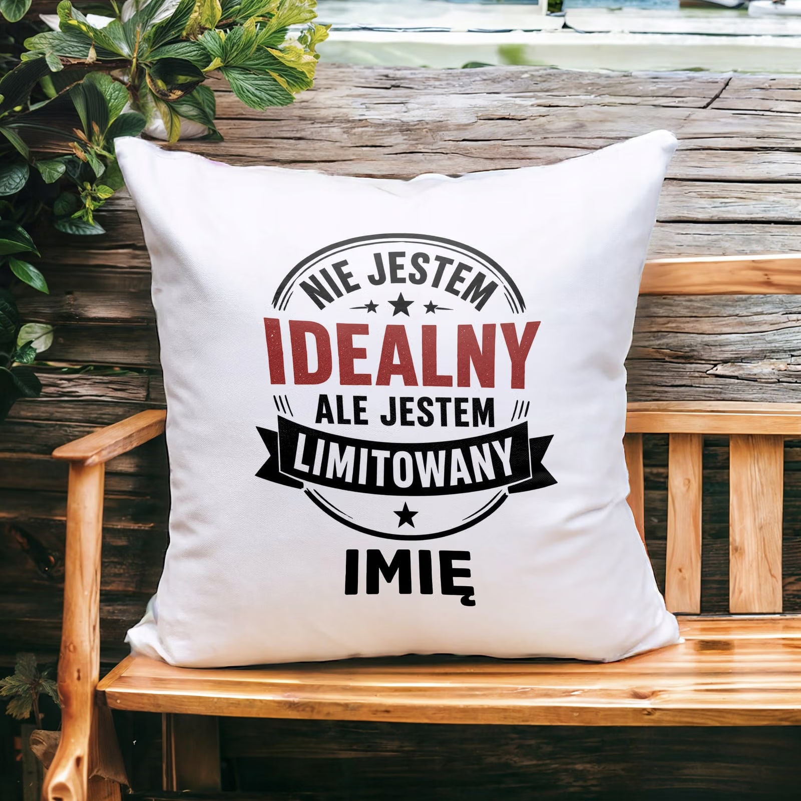 Poduszka Jasiek Personalizowana z nadrukiem Dzień Chłopaka 38x38cm Prezent