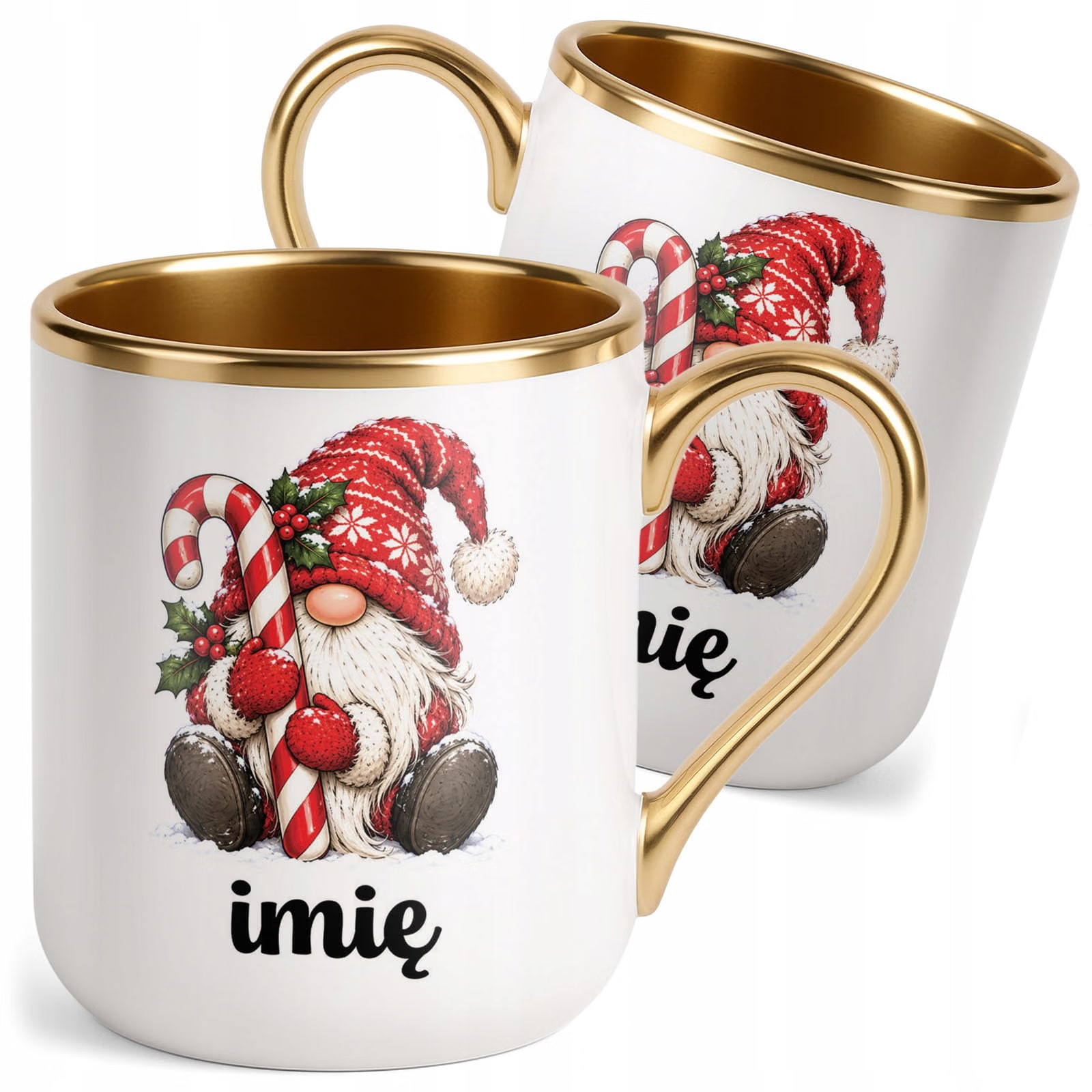 Kubek Personalizowany Premium Złoty Boże Narodzenie Święta Prezent