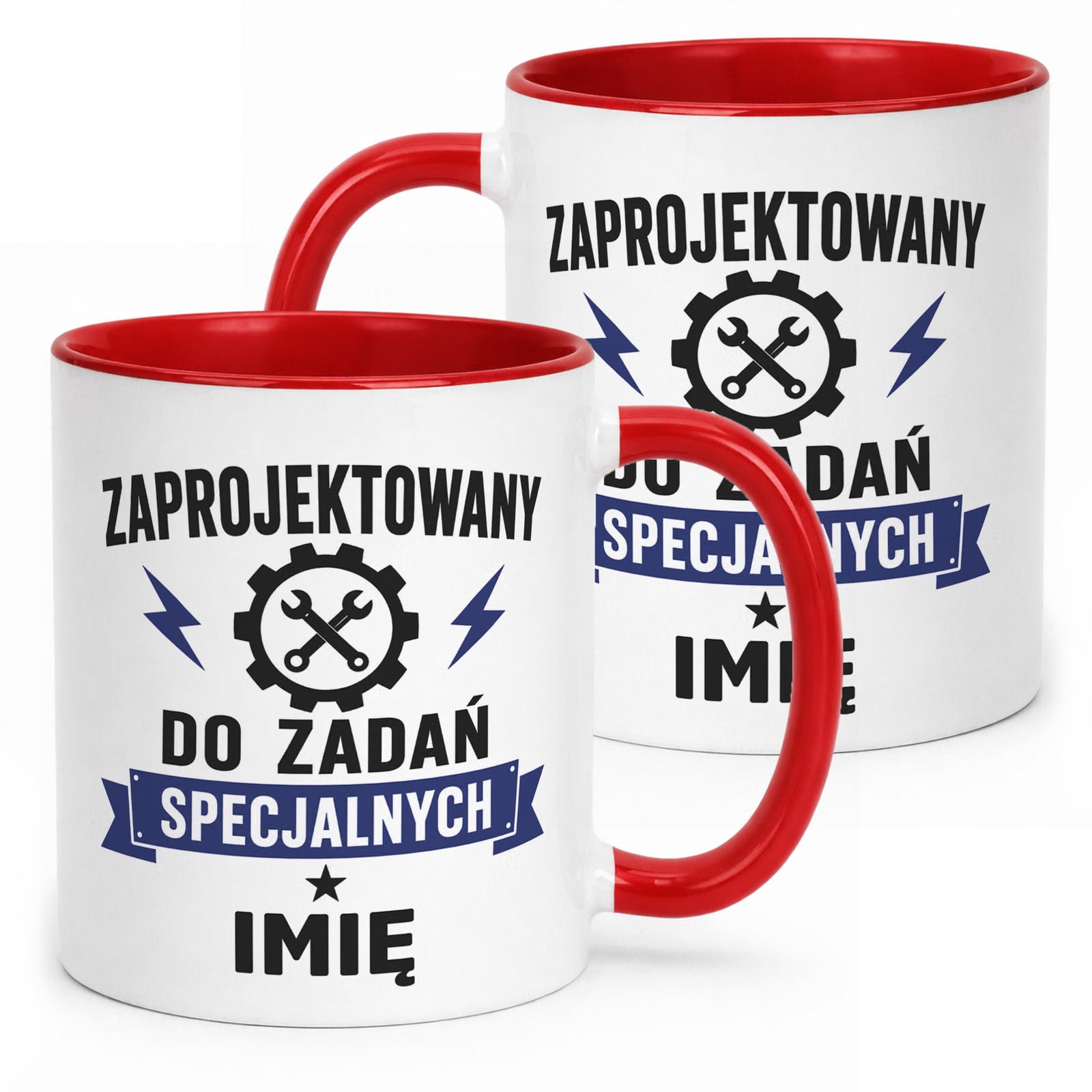 Czerwony Kubek personalizowany z nadrukiem Dzień Chłopaka Mężczyzny Prezent