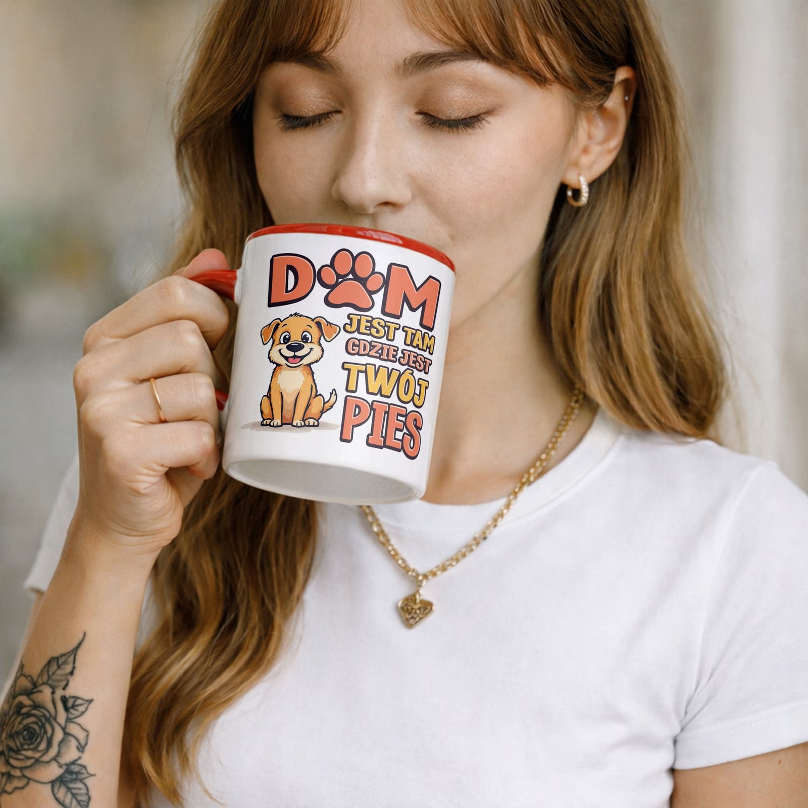 Kubek ceramiczny Dom Jest Tam Gdzie Twój Pies Prezent Upomienk