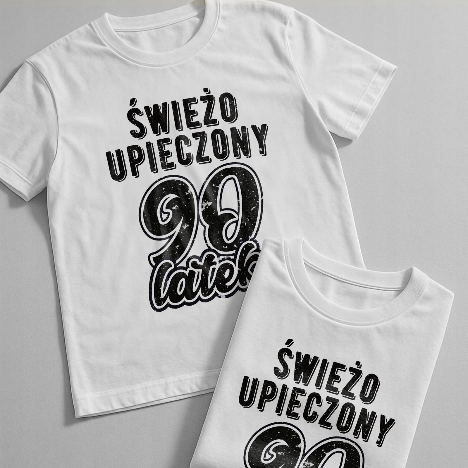 Koszulka biała męska Świeżo Upieczony 90 Urodziny Prezent r. 3XL