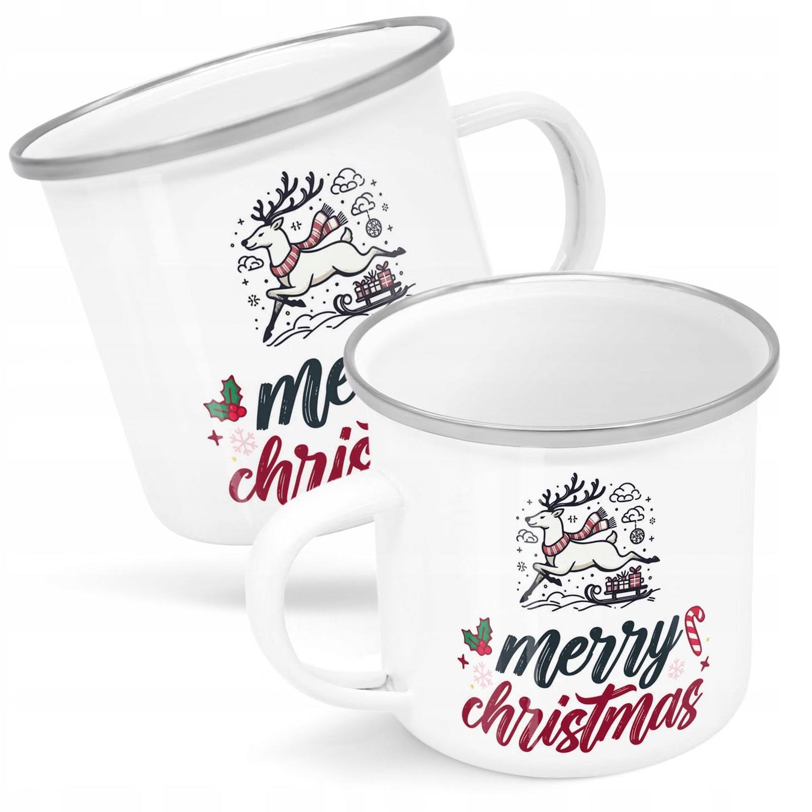 Kubek Emaliowany Boże Narodzenie Mikołajki Merry Christmas Prezent