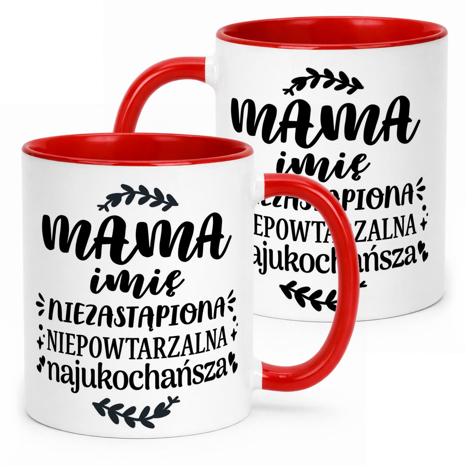 Kubek Czerwony Personalizowany Dzień Matki Dla Mamy Prezent Upominek