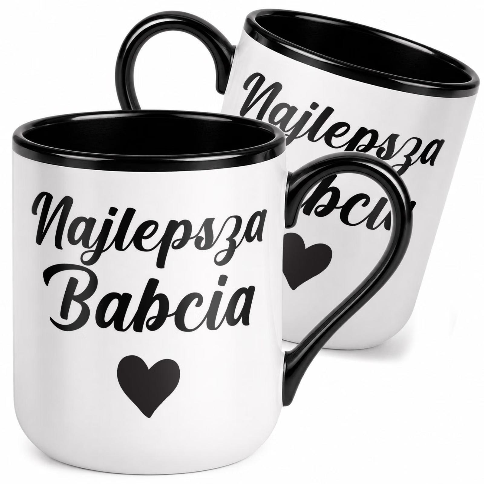 Kubek z nadrukiem Premium Czarny Dzień Babci Dla Babci Upominek Prezent