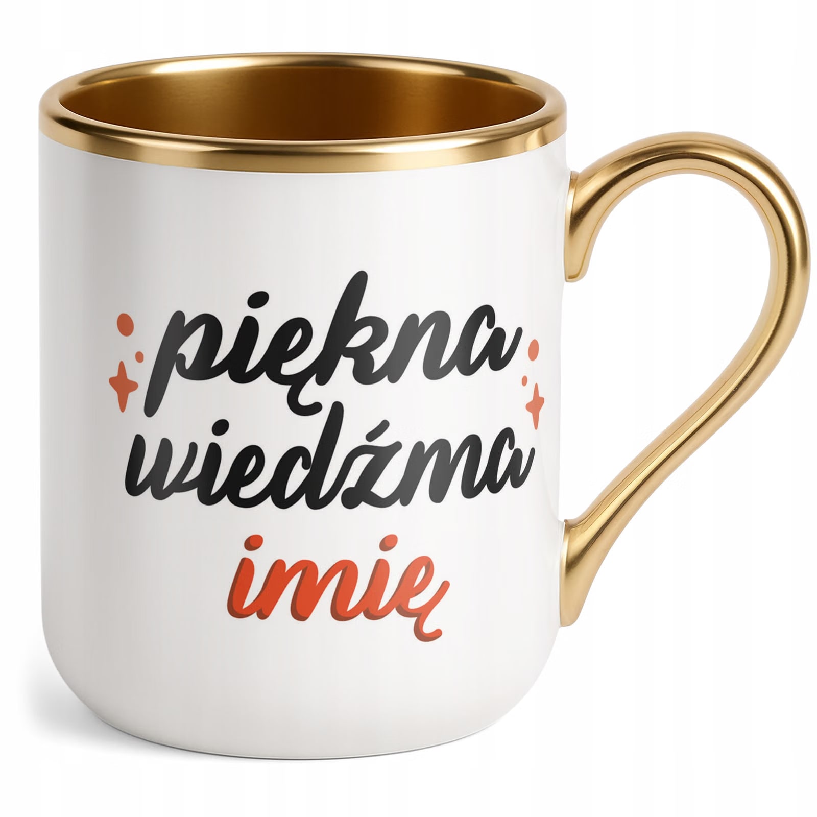 Kubek Premium Złoty Personalizowany Jesienny Piękna Wiedźma