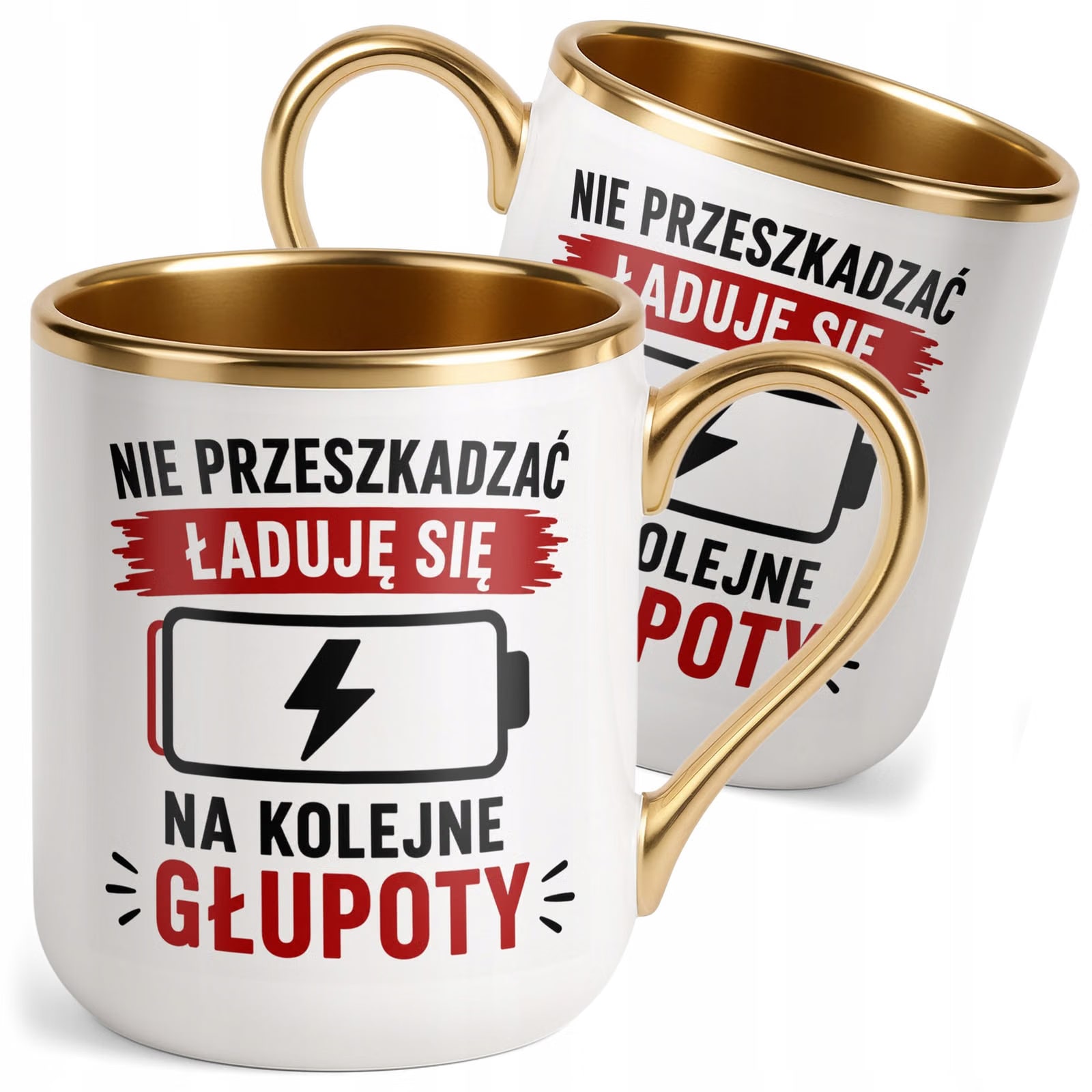 Kubek z nadrukiem Premium Złoty Dzień Chłopaka Mężczyzny Prezent