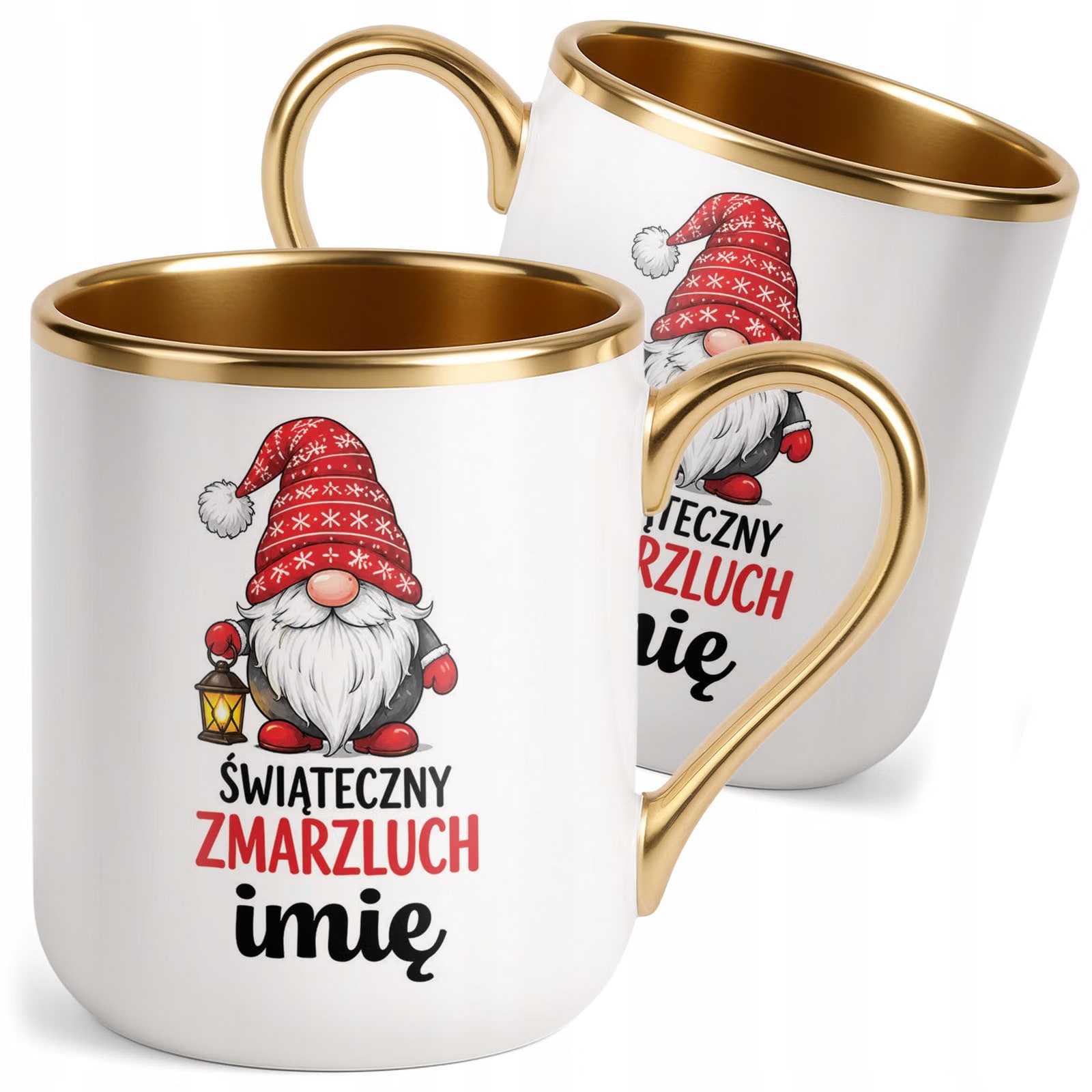 Kubek Personalizowany Premium Złoty Boże Narodzenie Święta Prezent