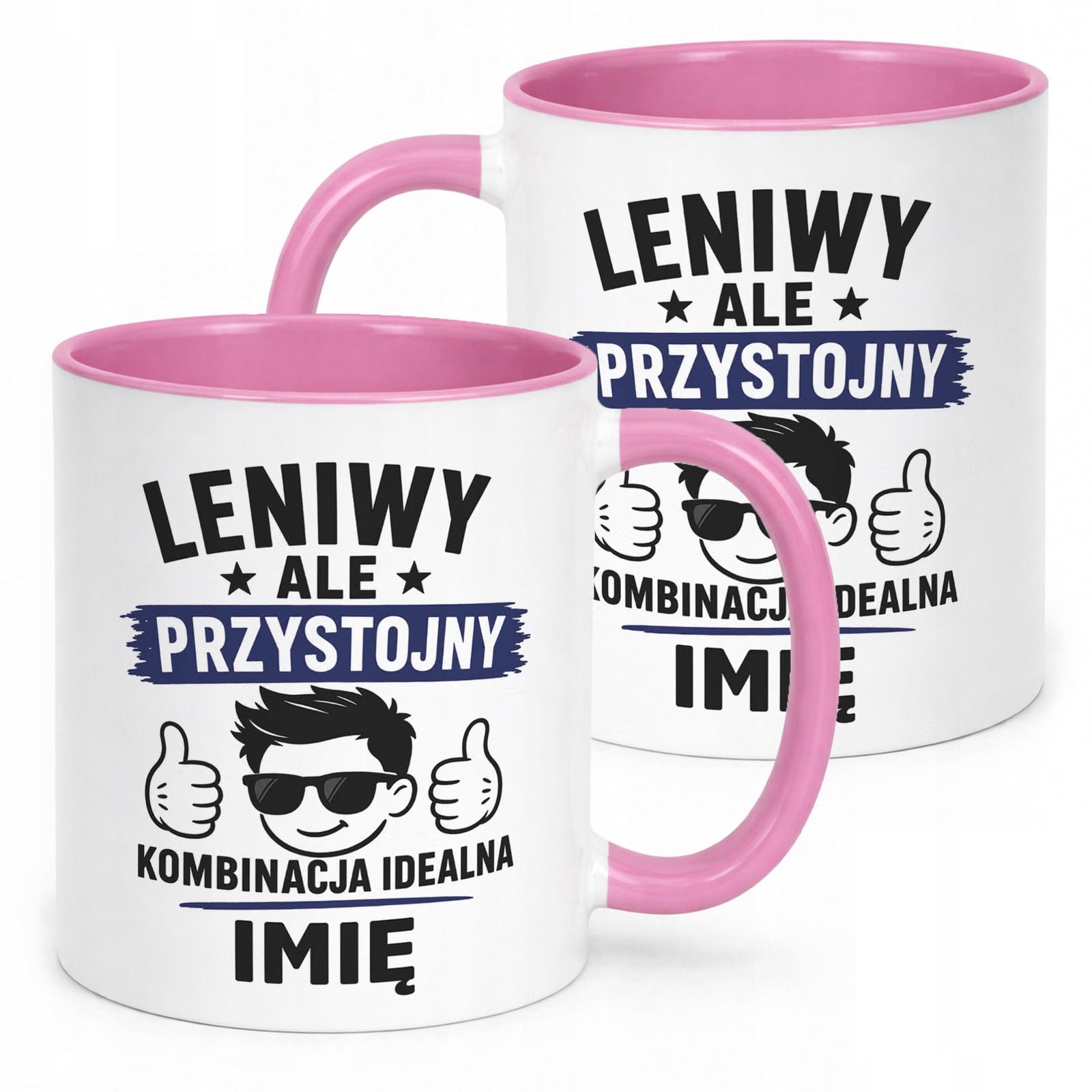Różowy Kubek personalizowany z nadrukiem Dzień Chłopaka Mężczyzny Prezent
