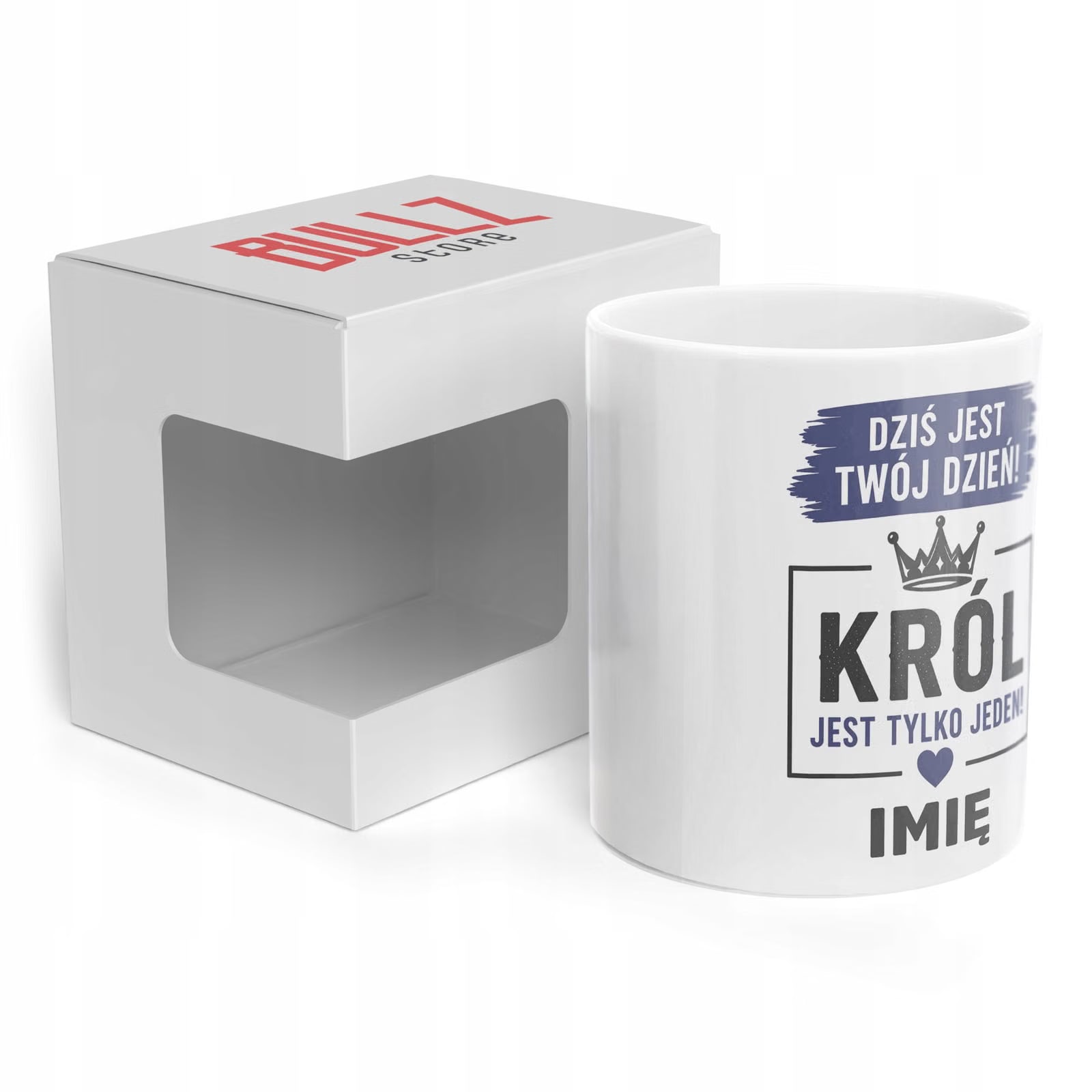 Biały Kubek personalizowany z nadrukiem Dzień Chłopaka Dla Mężczyzny
